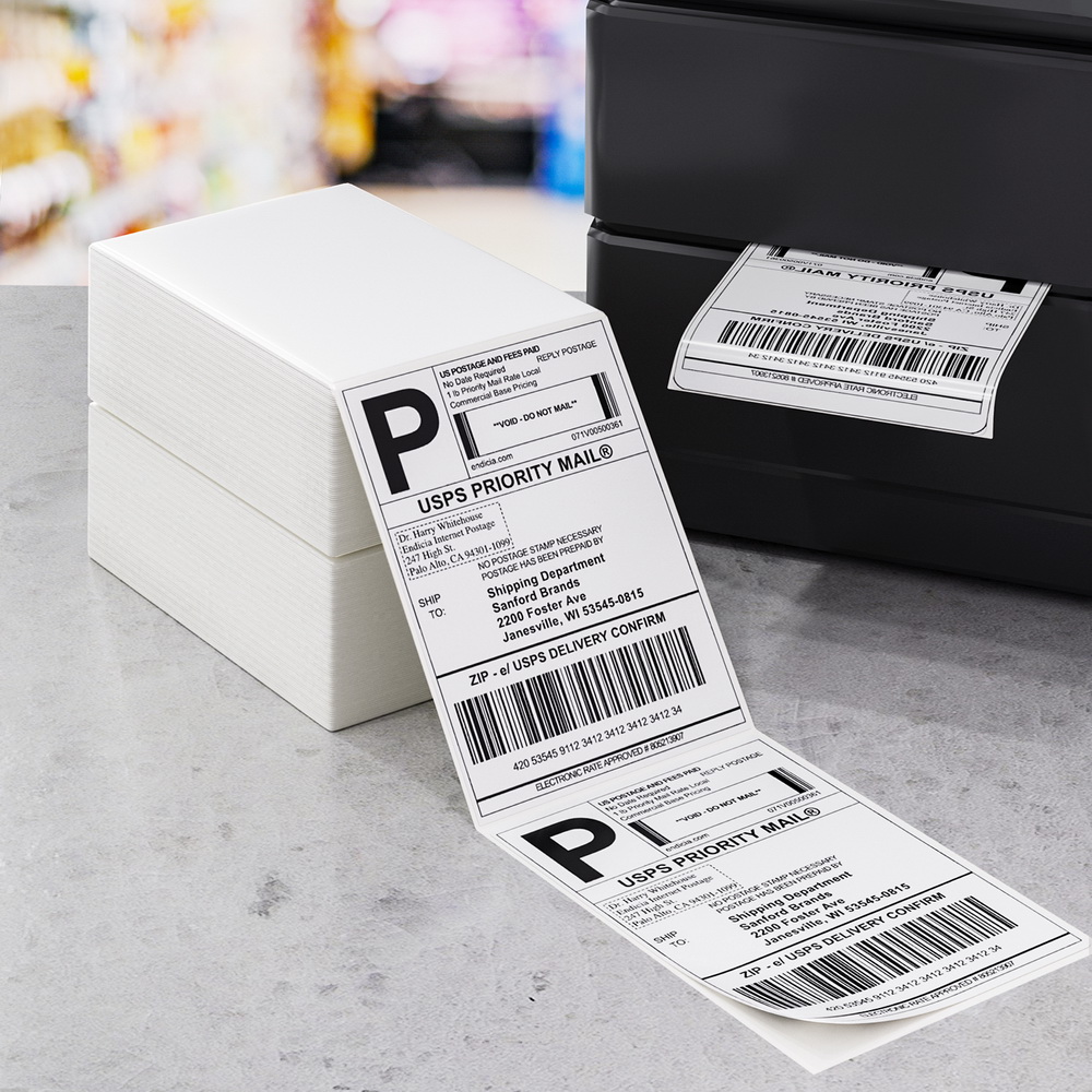 1000 Sheets Direct Thermal Labels Adhesive Printer Paper Barcode Shipping Sticker - Image 5