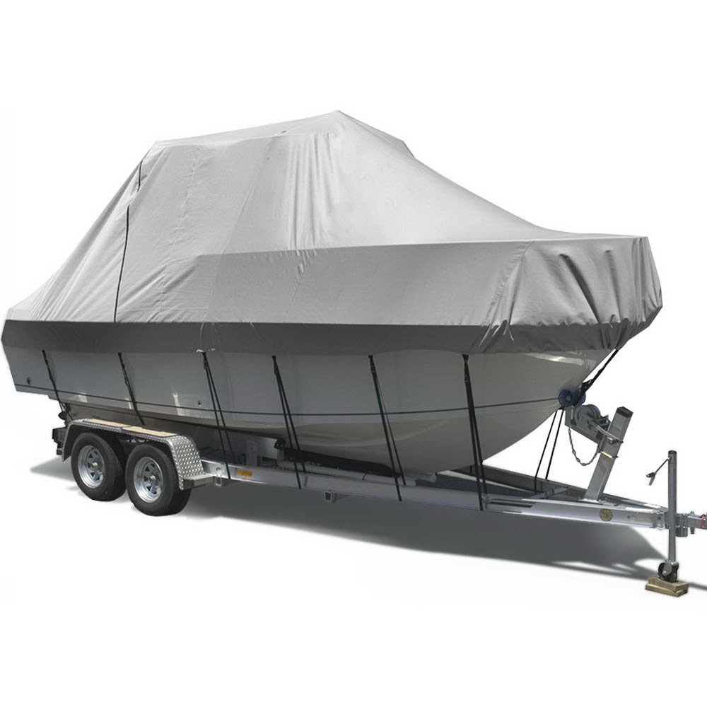 Seamanship Boat Cover 21-23ft Trailerable Jumbo Marine 600D Heavy Duty Grey - Image 1