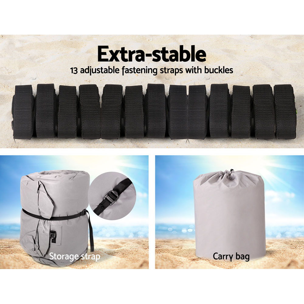 Seamanship Boat Cover 21-23ft Trailerable Jumbo Marine 600D Heavy Duty Grey - Image 6