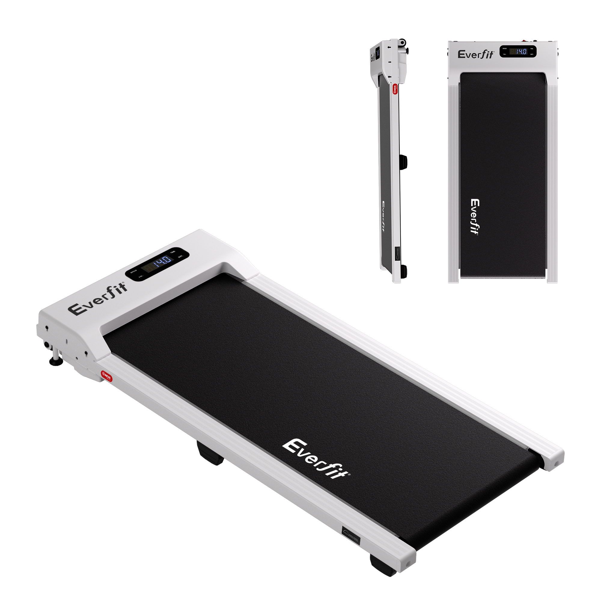 Everfit 3 in 1 Walking Pad Treadmill 12% Incline Under Desk Treadmills for Home Gym With 38cm Wide Belt White - Image 3