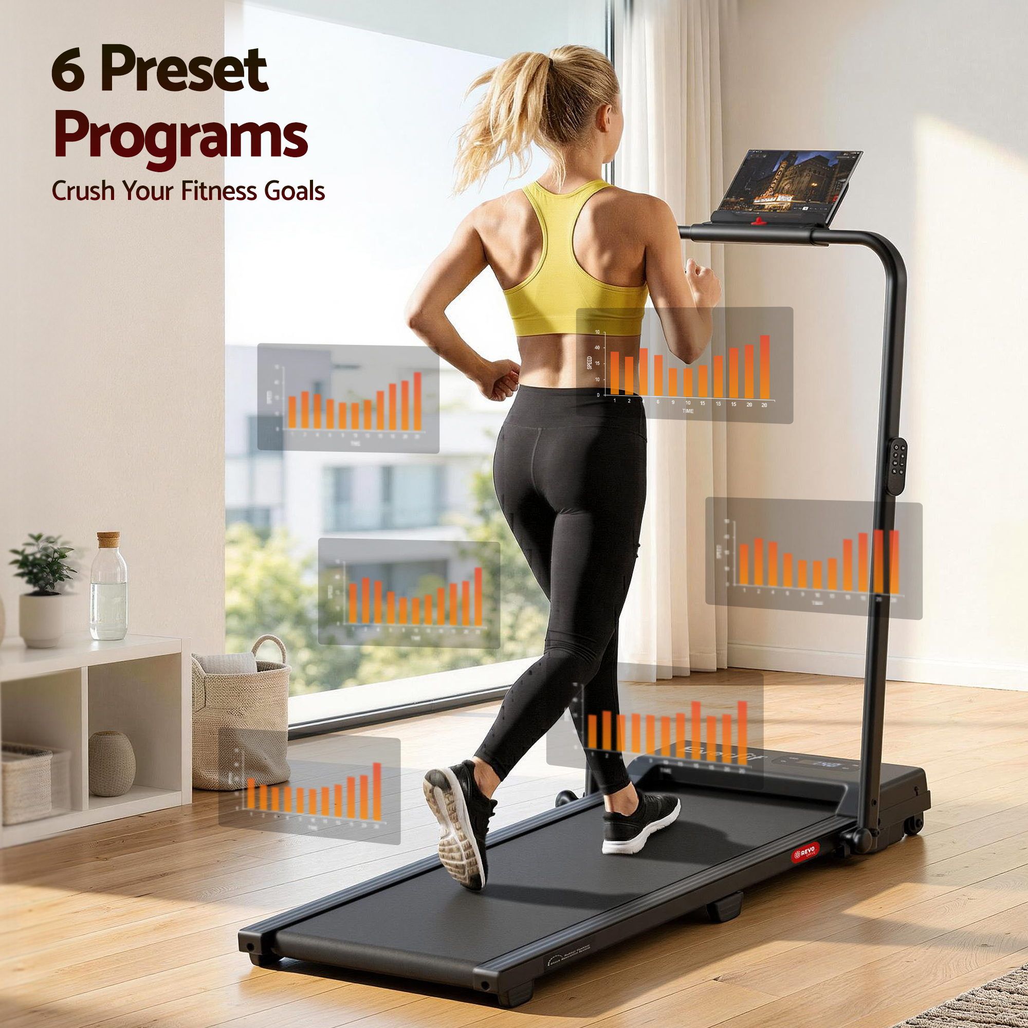 Everfit 3 in 1 Walking Pad Treadmill 12% Incline Under Desk Foldable Treadmills for Home Gym With 38cm Wide Belt APP Control - Image 6