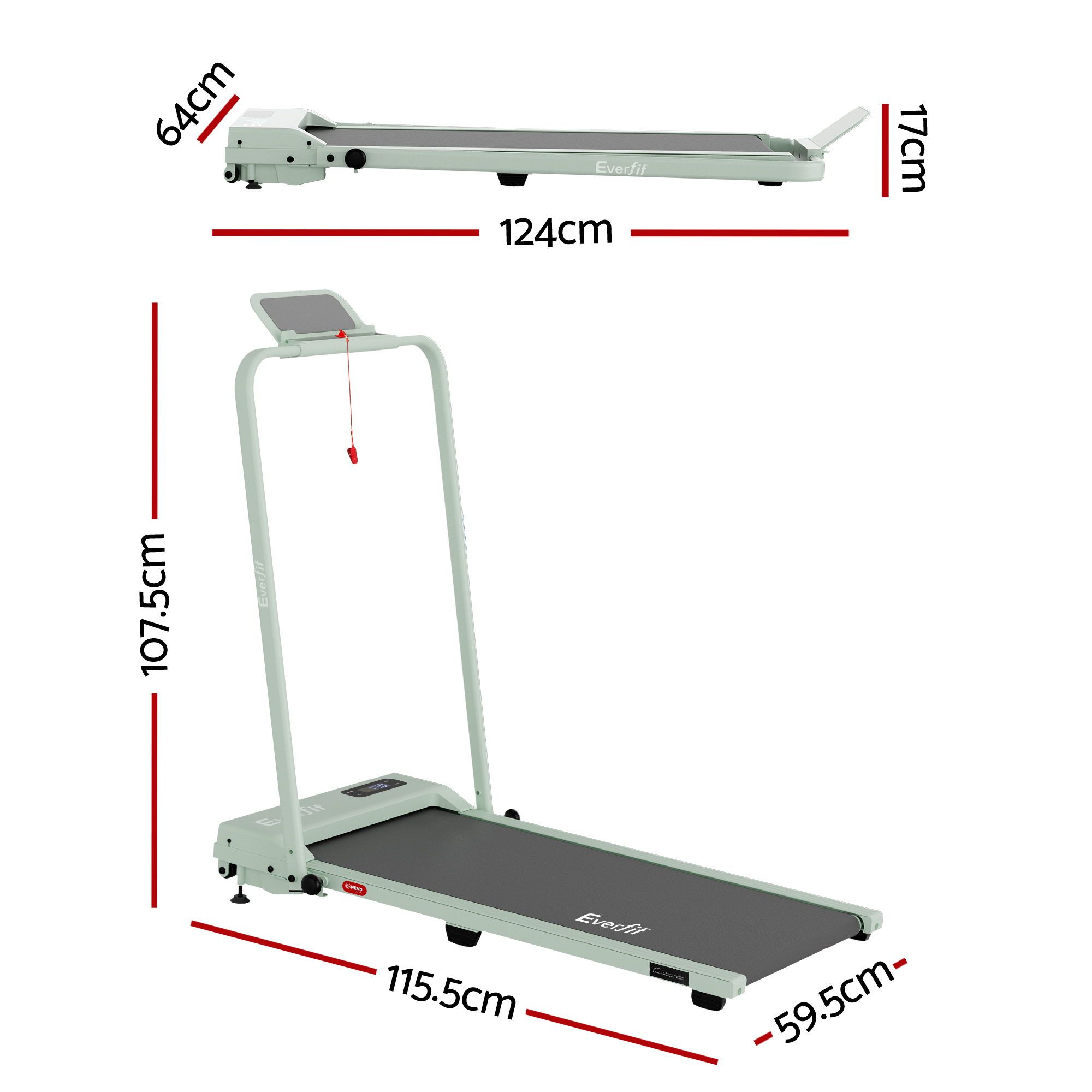 Everfit 3 in 1 Walking Pad Treadmill 12% Incline Under Desk Foldable Treadmills for Home Gym With 38cm Wide Belt APP Control - Image 2
