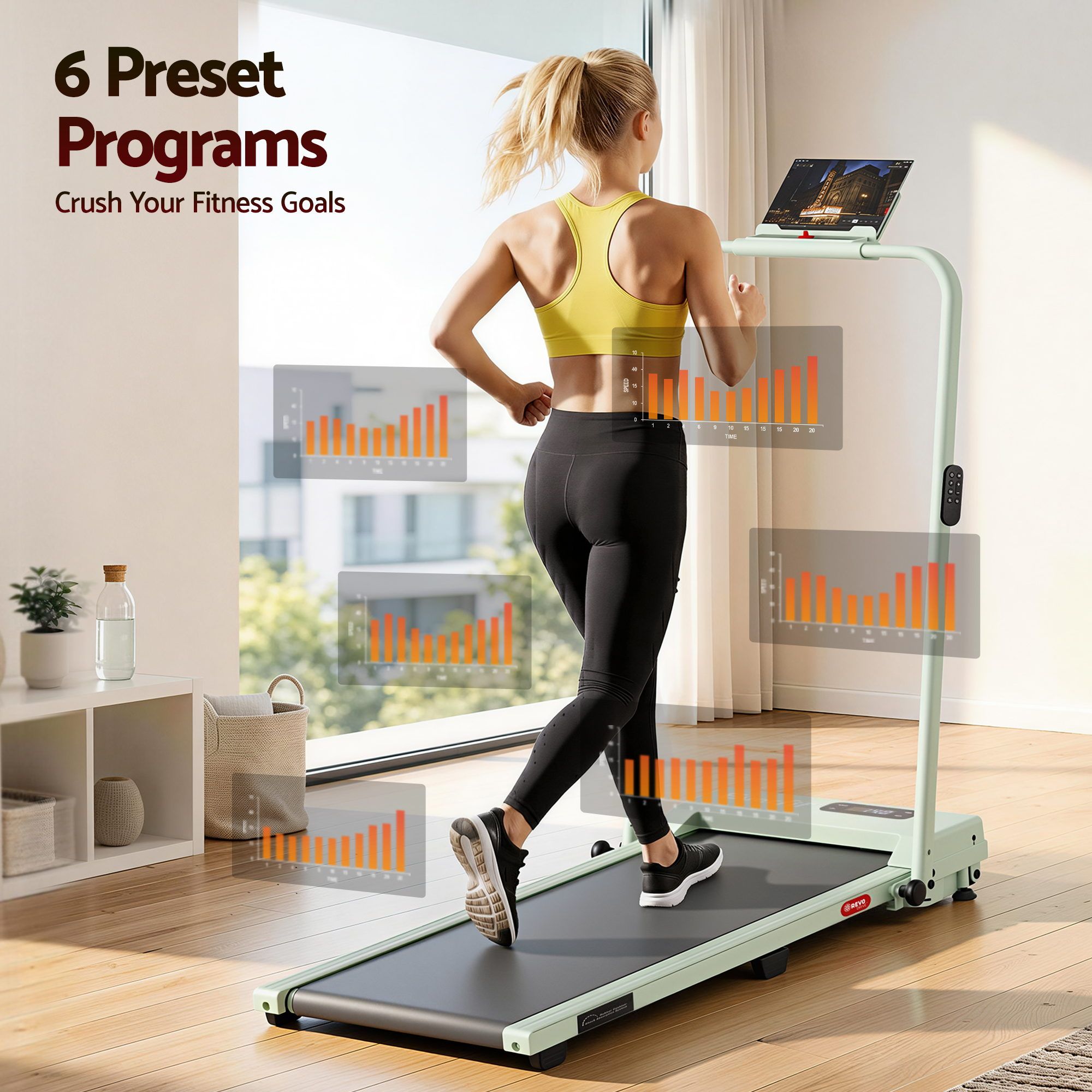 Everfit 3 in 1 Walking Pad Treadmill 12% Incline Under Desk Foldable Treadmills for Home Gym With 38cm Wide Belt APP Control - Image 6