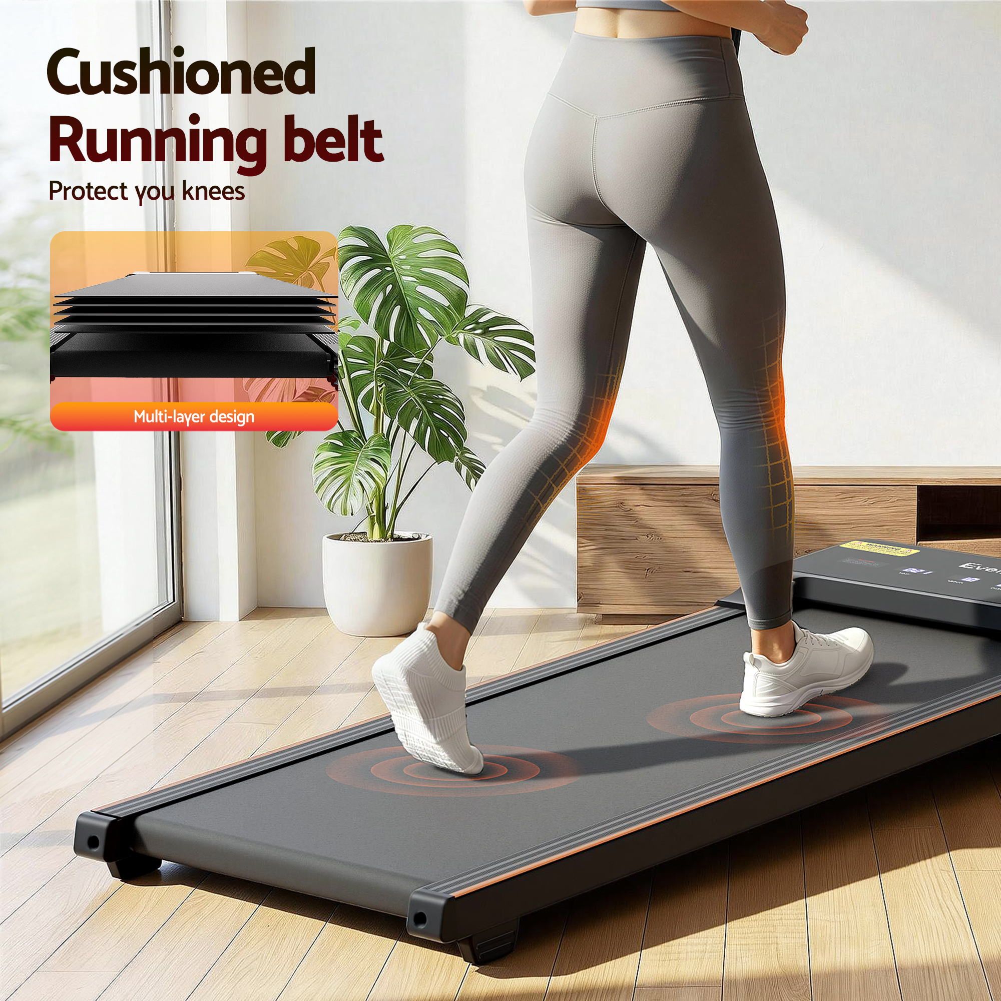 Everfit 3 in 1 Walking Pad Treadmill 20% Auto Incline Under Desk Treadmills for Home Gym With 40cm Wide Belt - Image 8