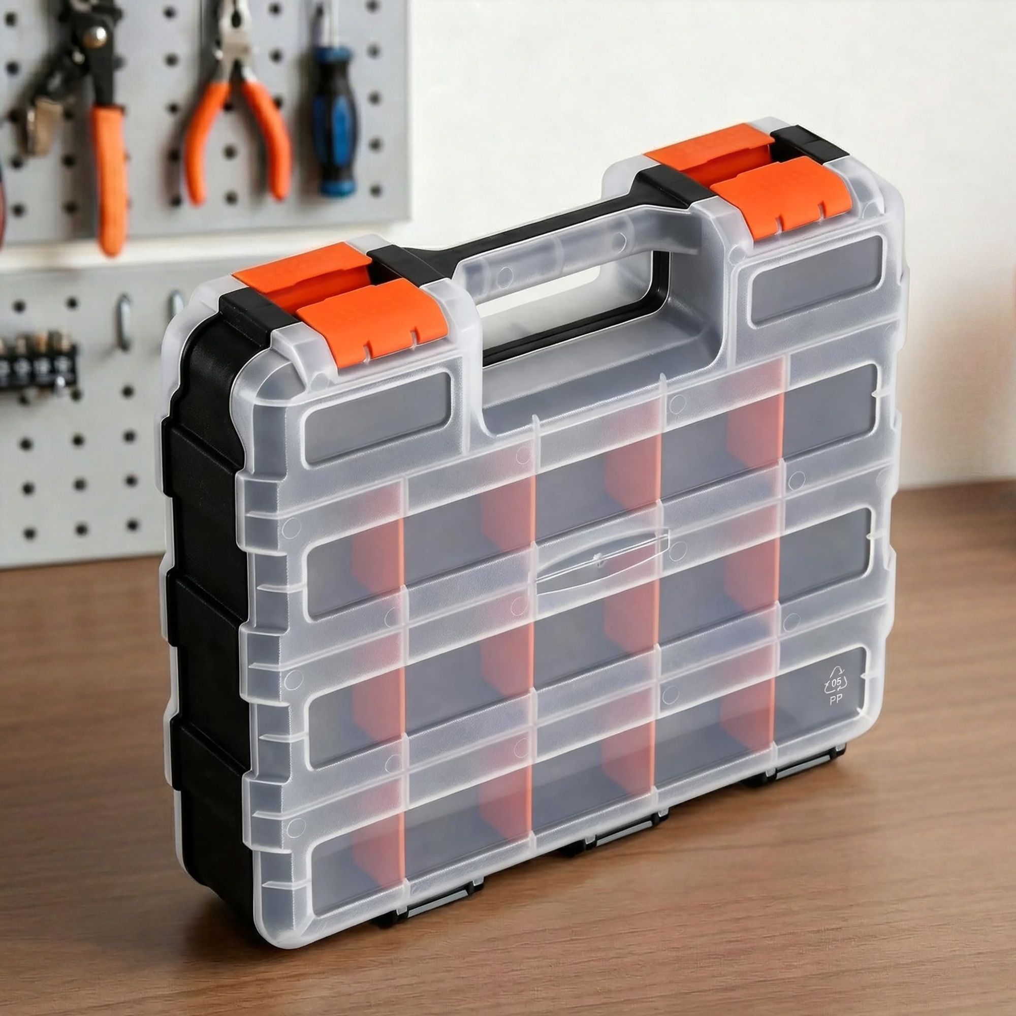 Giantz Double Sided Tool Box Organizer with 34 Compartment Small Parts Storage - Image 1