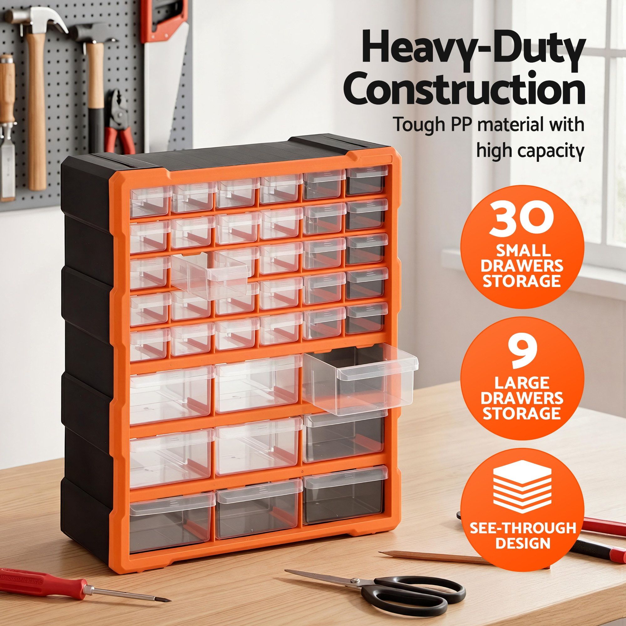 Giantz 39-Drawer Tool Storage Cabinet Anti-Drop Hardware Organizer - Image 6