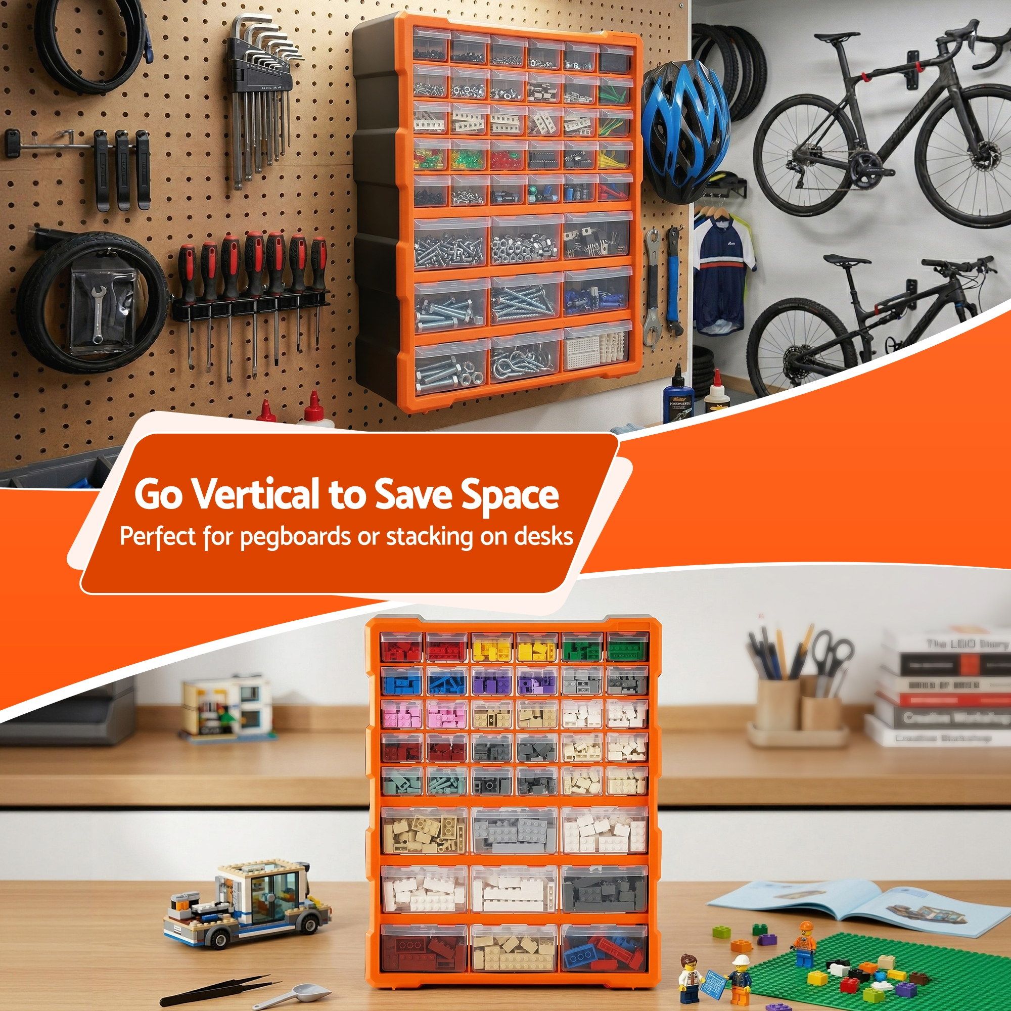 Giantz 39-Drawer Tool Storage Cabinet Anti-Drop Hardware Organizer - Image 7
