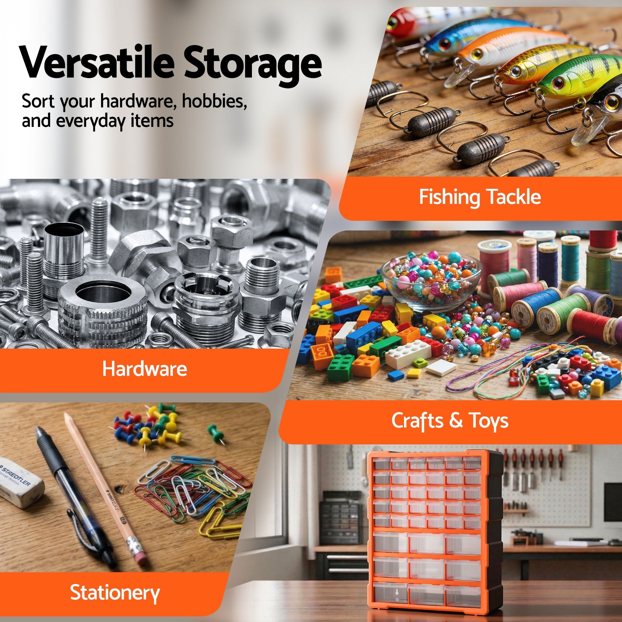 Giantz 39-Drawer Tool Storage Cabinet Anti-Drop Hardware Organizer - Image 8