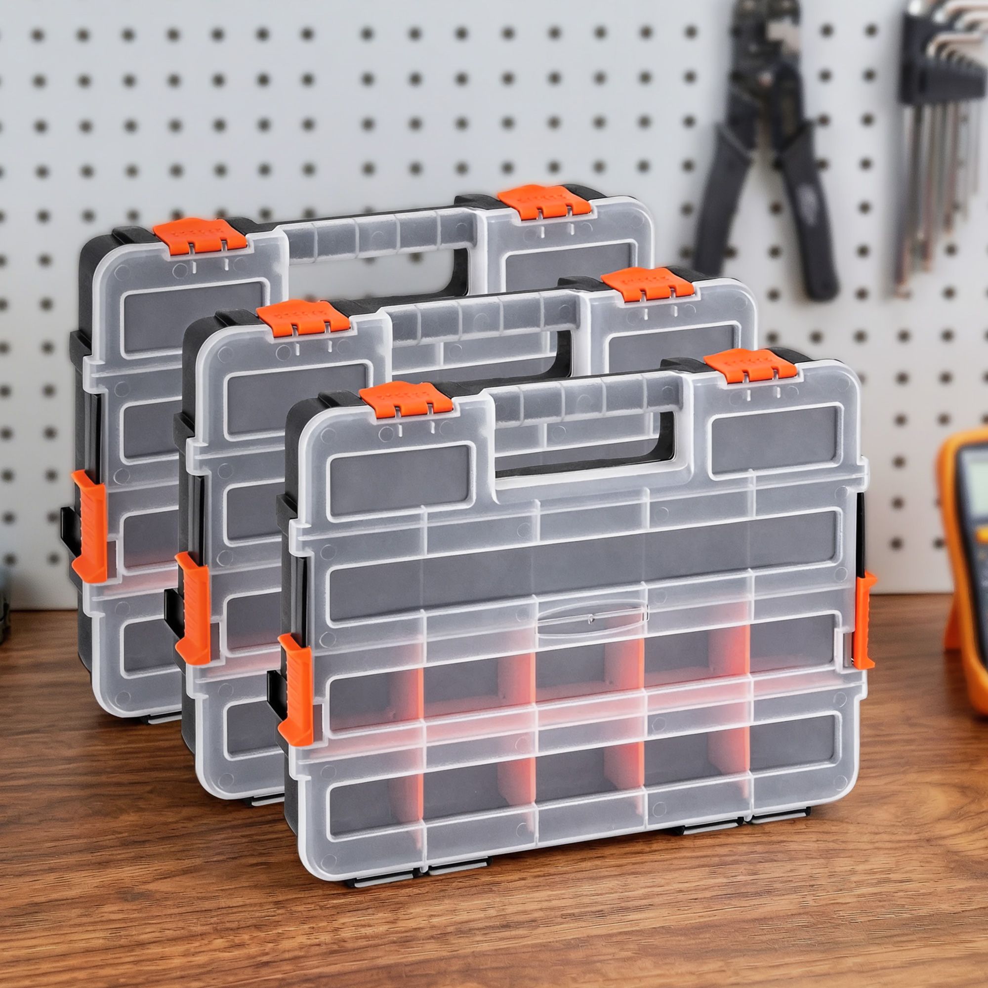 Giantz 3 Pack Tool Box Organizer with Hardware Storage Box for Small Parts - Image 1