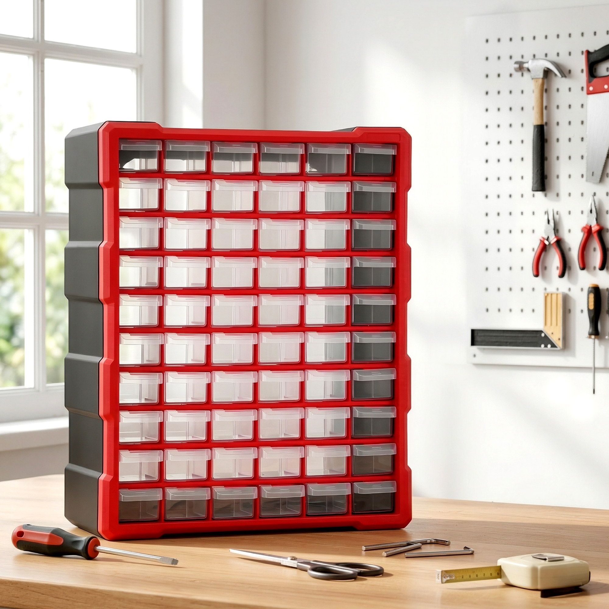 Giantz 60-Drawer Tool Storage Cabinet, Anti-Drop Hardware Organizer Storage Box - Image 1