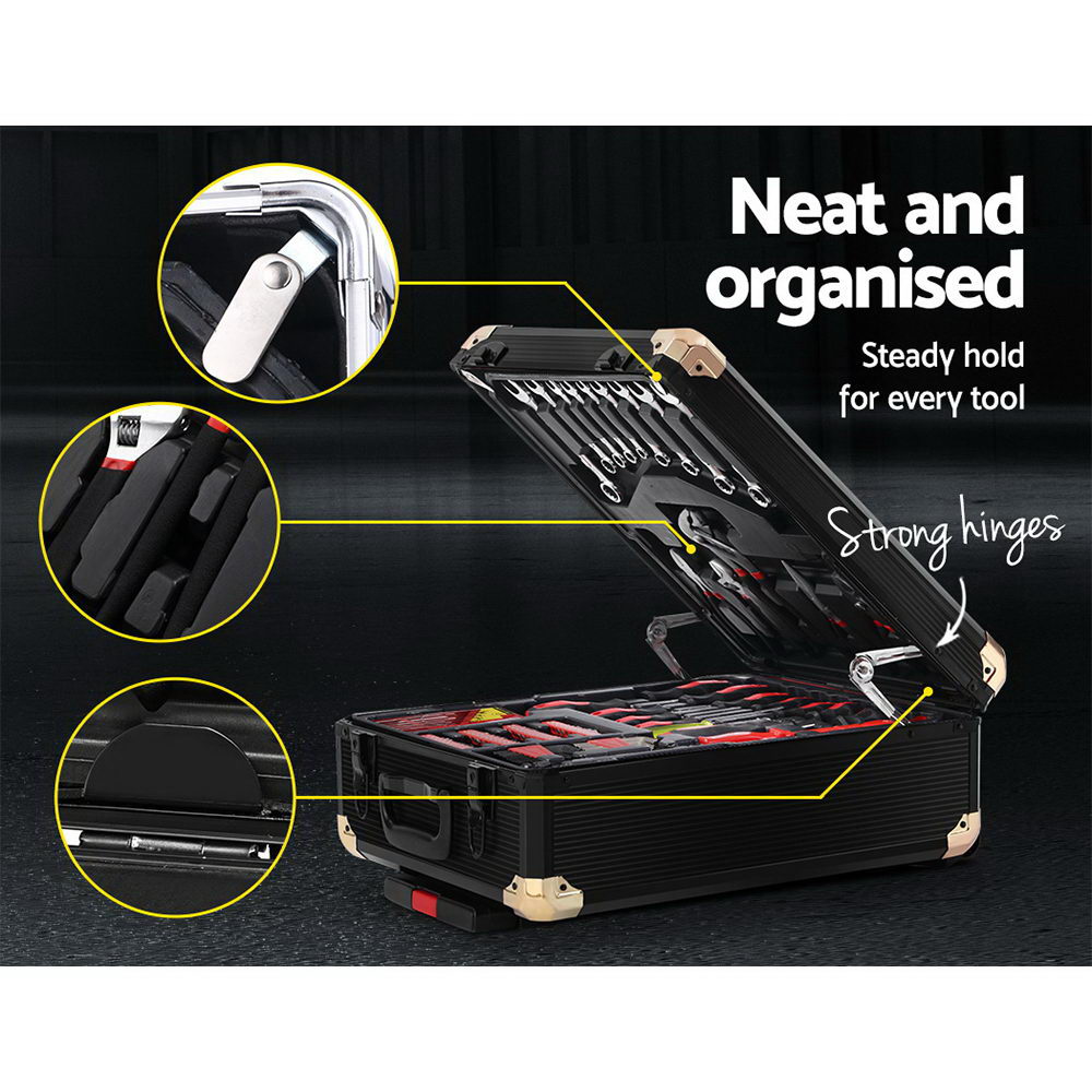 Giantz 816pcs Tool Kit Trolley Case Mechanics Box Toolbox Portable DIY Set - Image 3