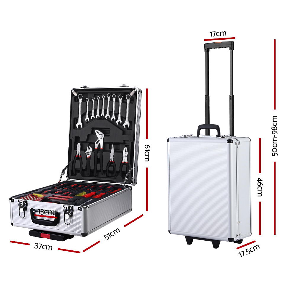 Giantz 786pcs Tool Kit Trolley Case Mechanics Box Toolbox Portable DIY Set - Image 2
