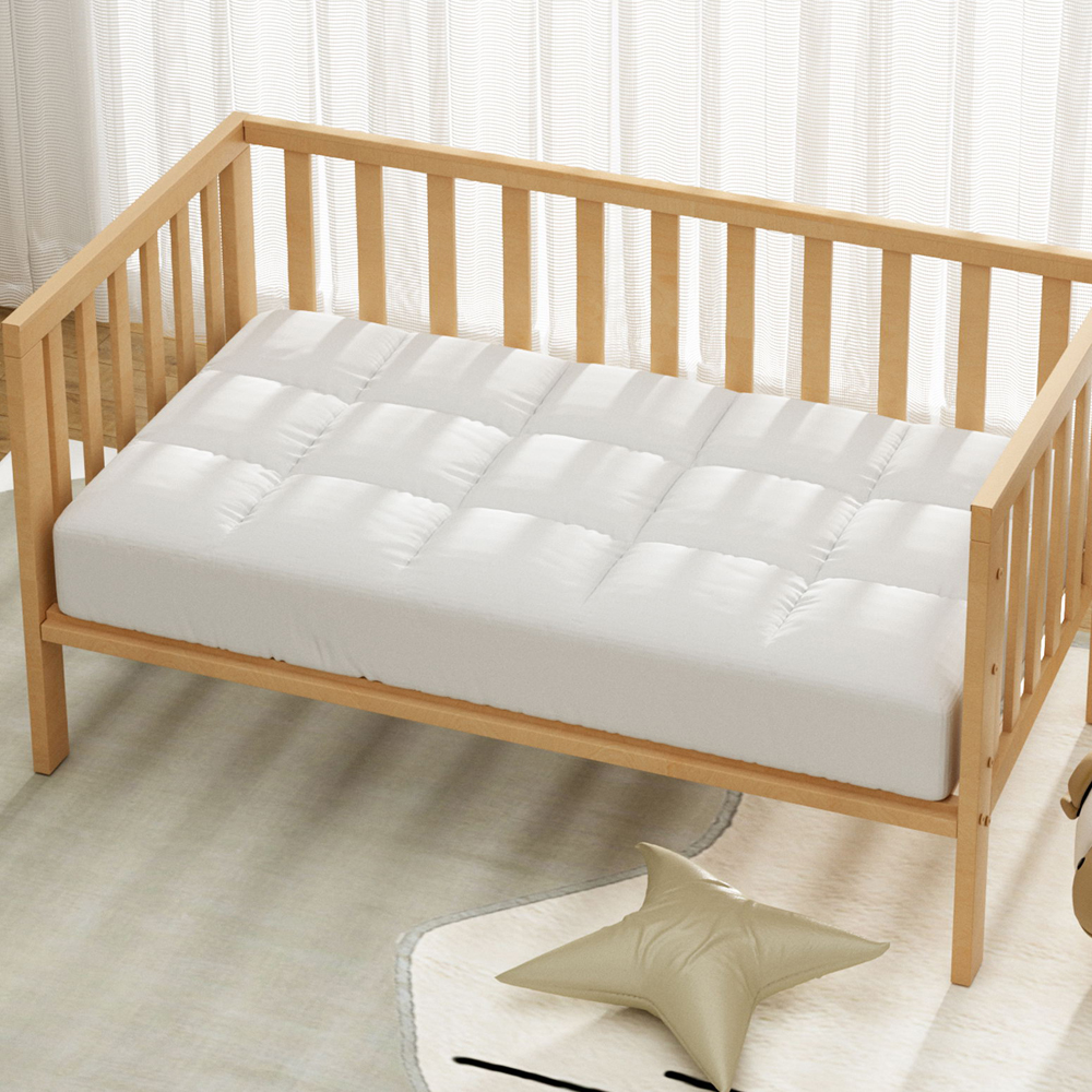 Giselle Bedding Baby Cot Pillowtop Mattress Topper 750GSM Bamboo Cooling Pad for Temperature Regulation, Machine Washable Bed Protector - Image 1