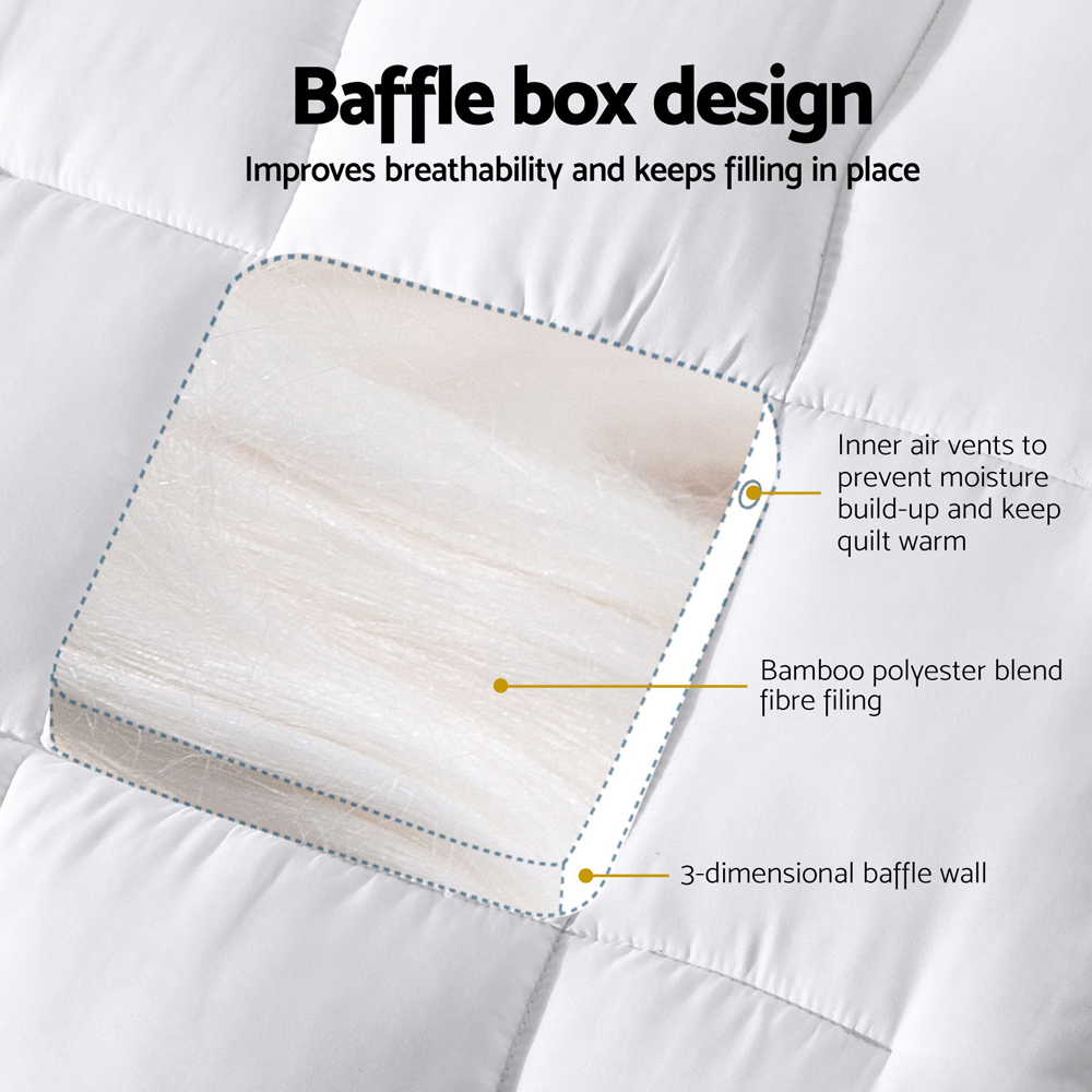 Giselle Bedding Baby Cot Pillowtop Mattress Topper 750GSM Bamboo Cooling Pad for Temperature Regulation, Machine Washable Bed Protector - Image 4