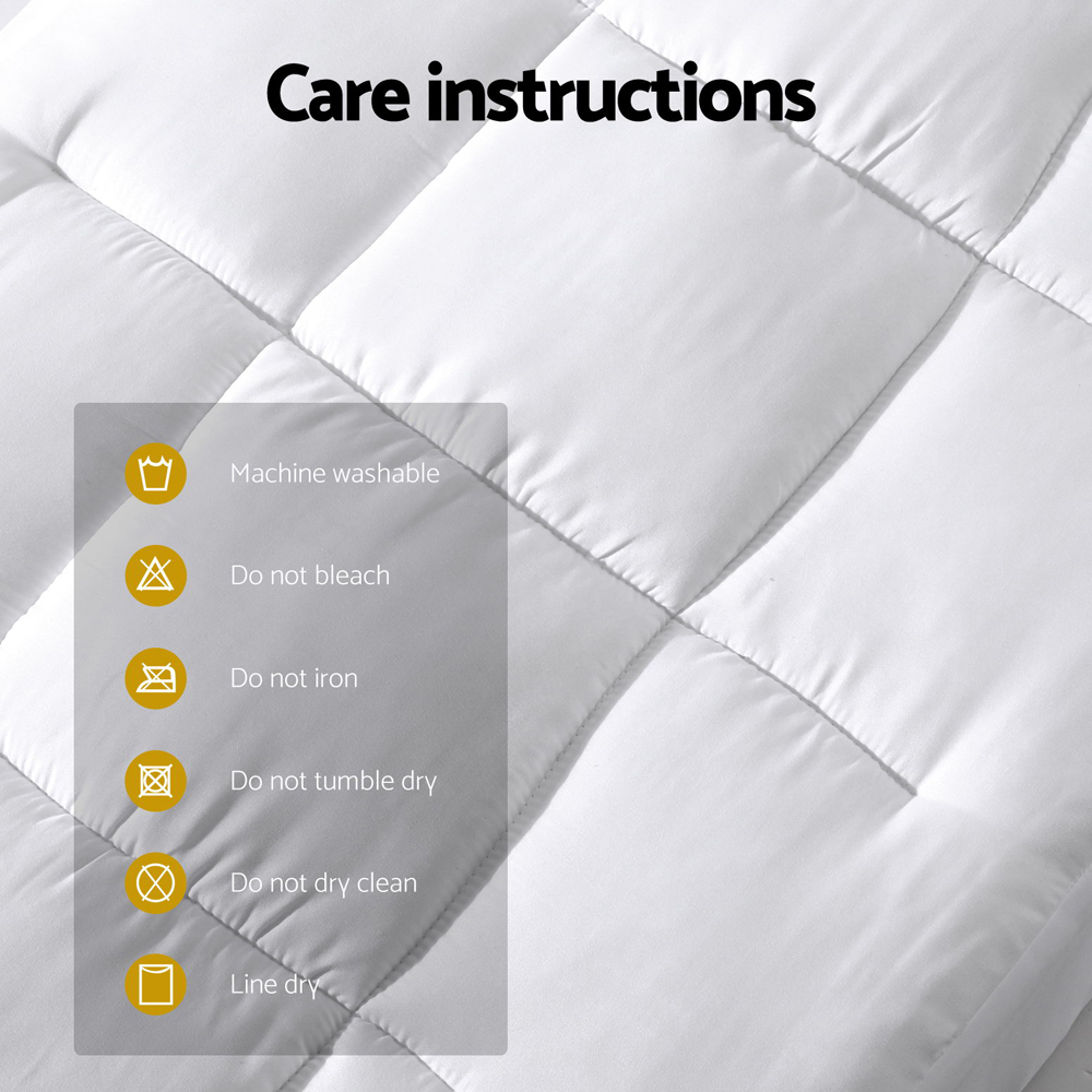 Giselle Bedding Baby Cot Pillowtop Mattress Topper 750GSM Bamboo Cooling Pad for Temperature Regulation, Machine Washable Bed Protector - Image 6