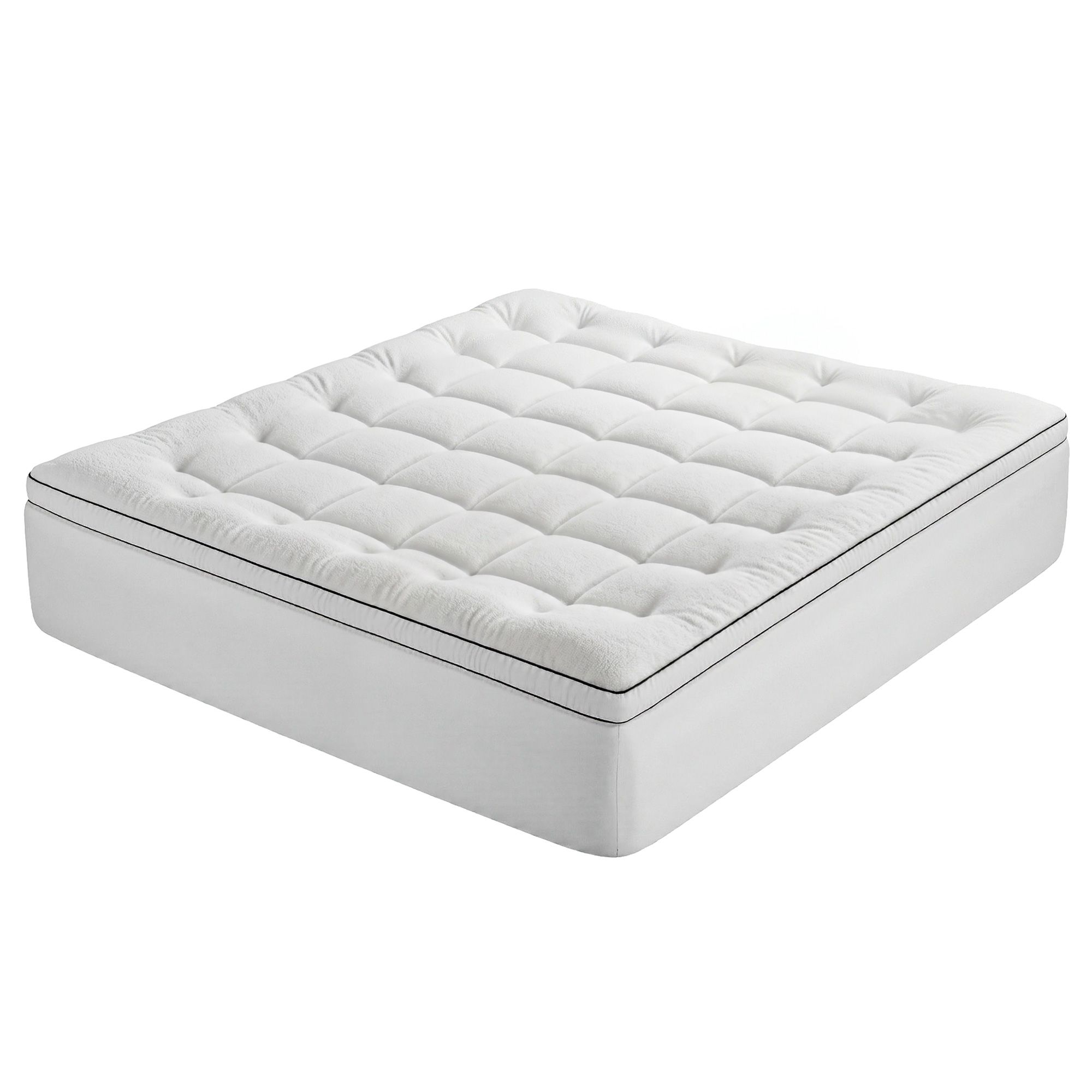 Giselle Bedding King Mattress Topper 5cm Coral Fleece - Image 2