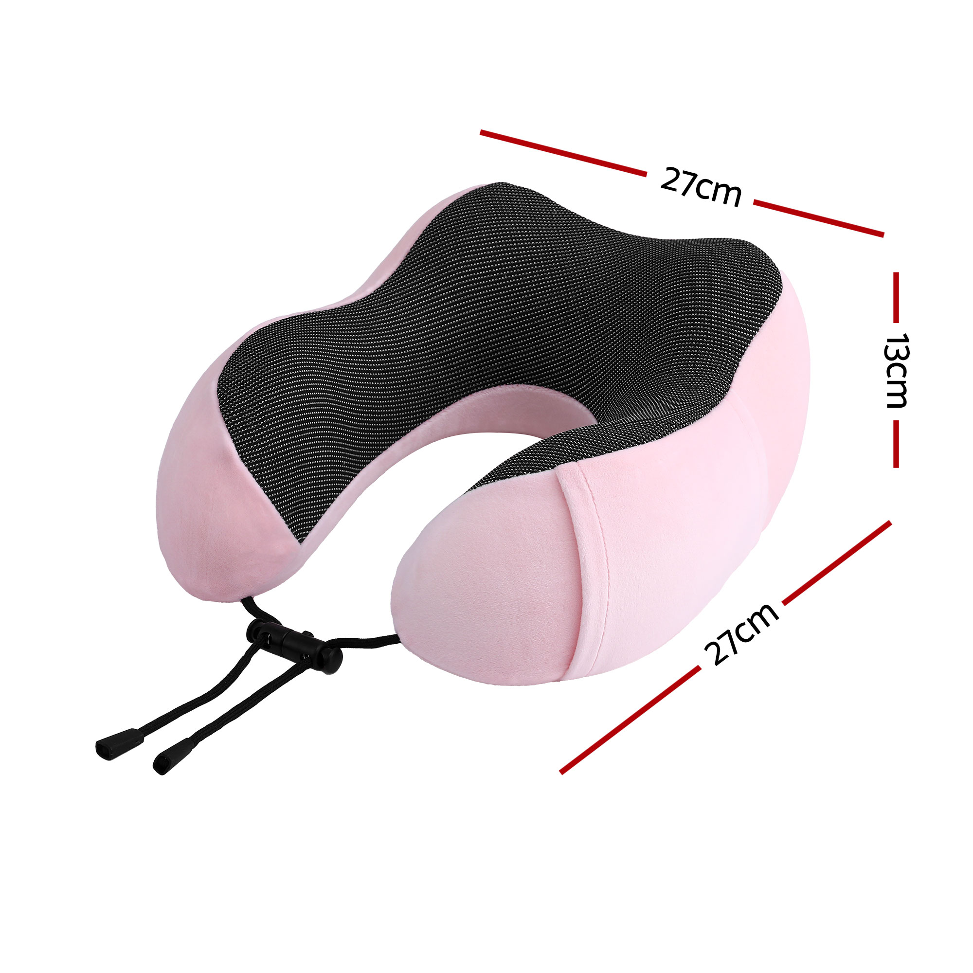 Wanderlite Travel Pillow for Airplanes Memory Foam Neck Pillows for Traveling, Soft & Washable Cover with Storage Bag, Portable Plane Accessories for Airplanes Offices Cars, Pink - Image 2