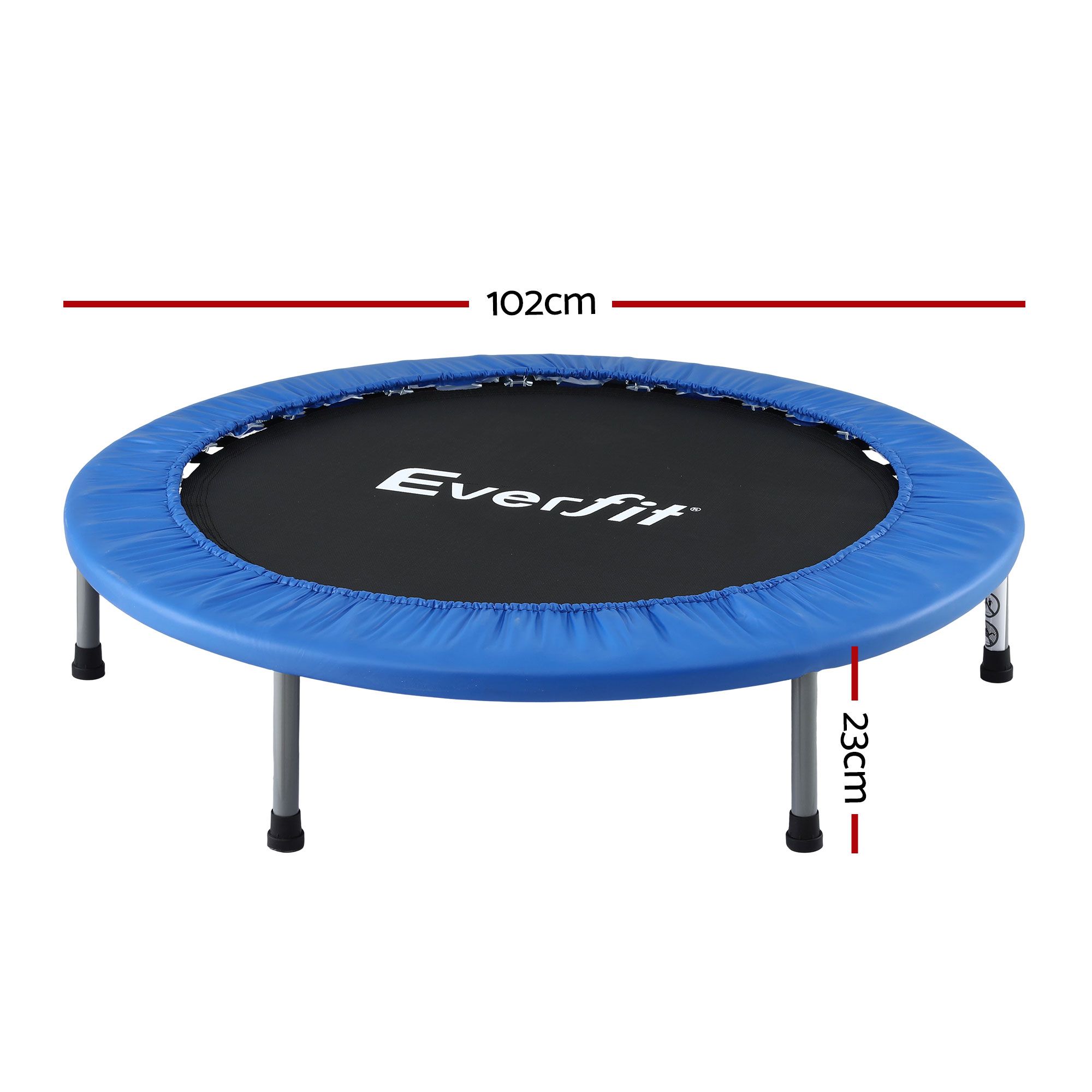Everfit 40-Inch Fitness Trampoline Rebounder Mini Round Trampoline Home Workouts - Image 2