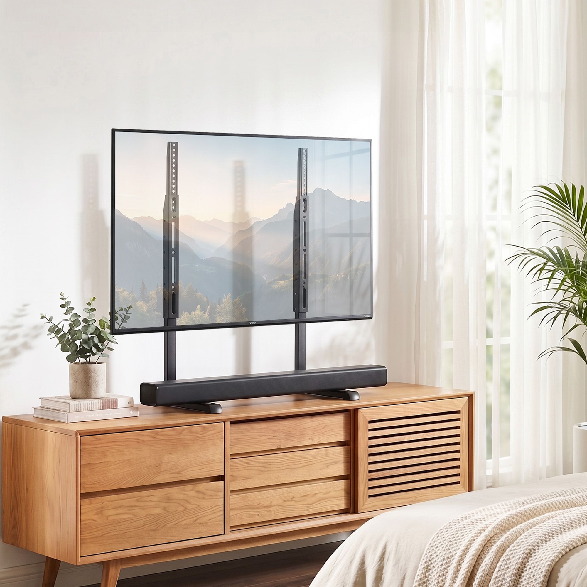 Artiss Universal TV Stand for 24-86 inch TVs LED Screen Table Top Desktop Mount - Image 1