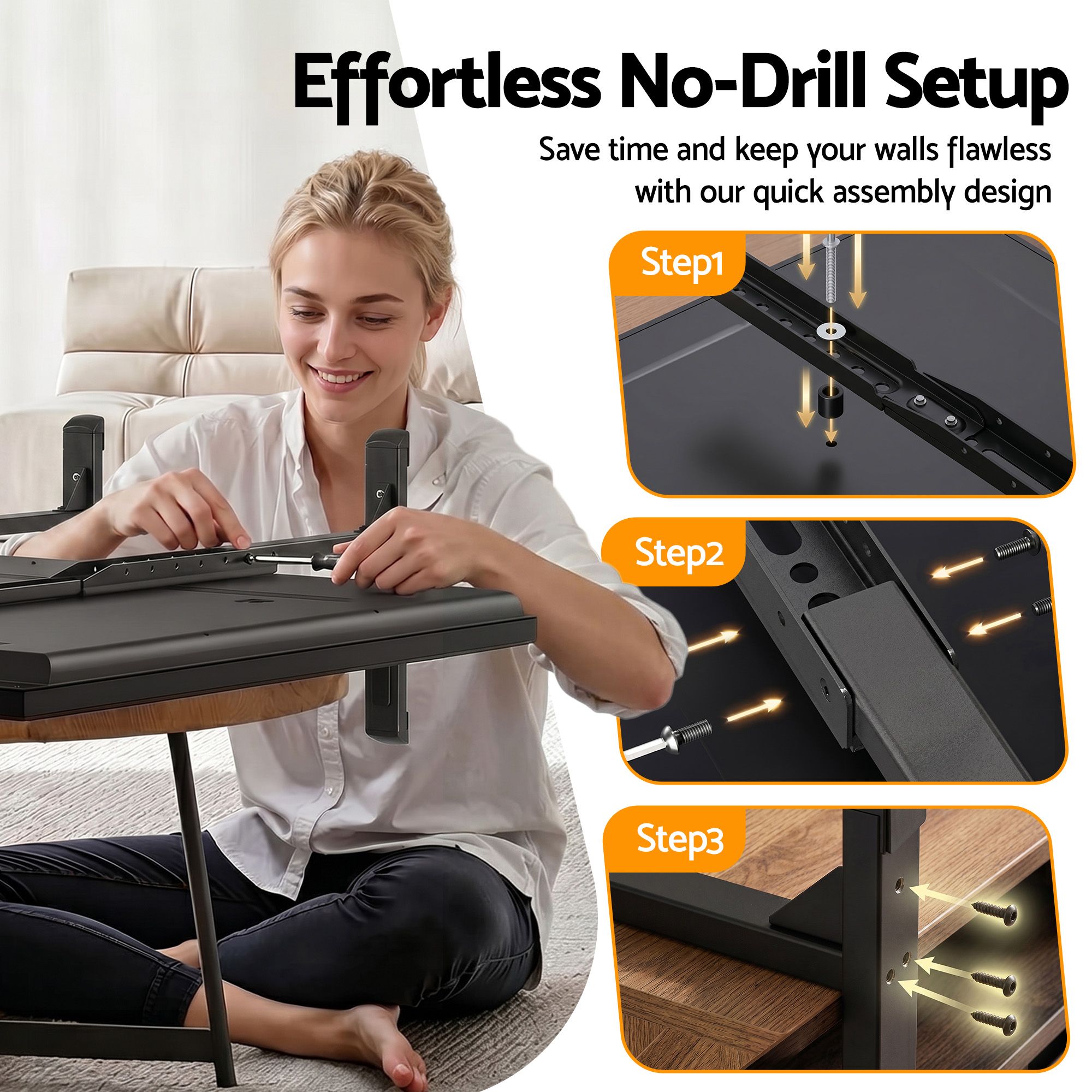 Artiss Universal TV Stand for 24-86 inch TVs LED Screen Table Top Desktop Mount - Image 7