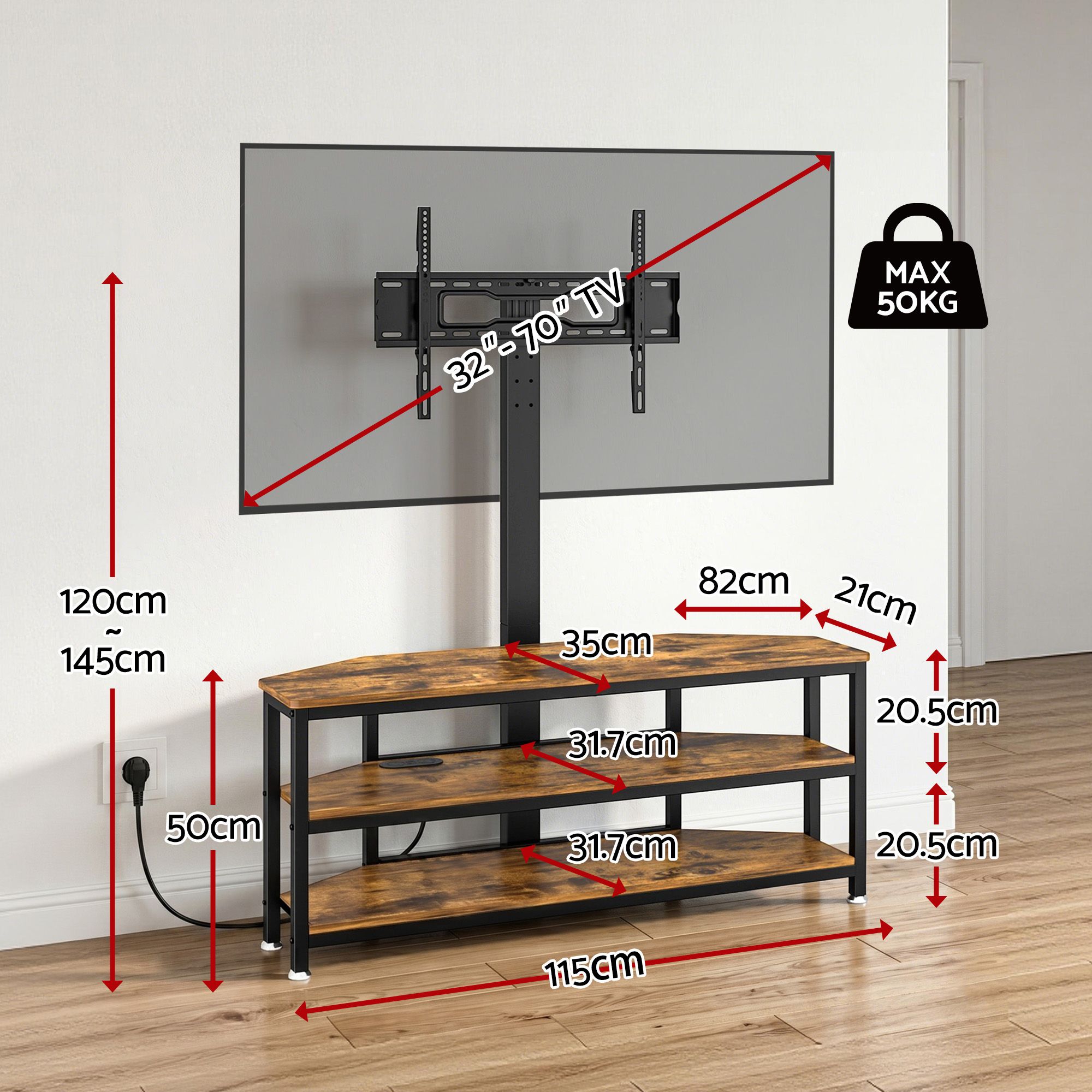 Artiss Corner TV Stand 32-70