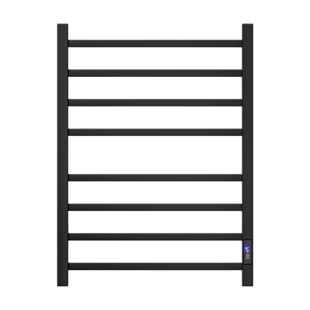 Devanti Heated Towel Rail 8 Square Bars with Timer Electric Heater Warmer Rack - Image 3