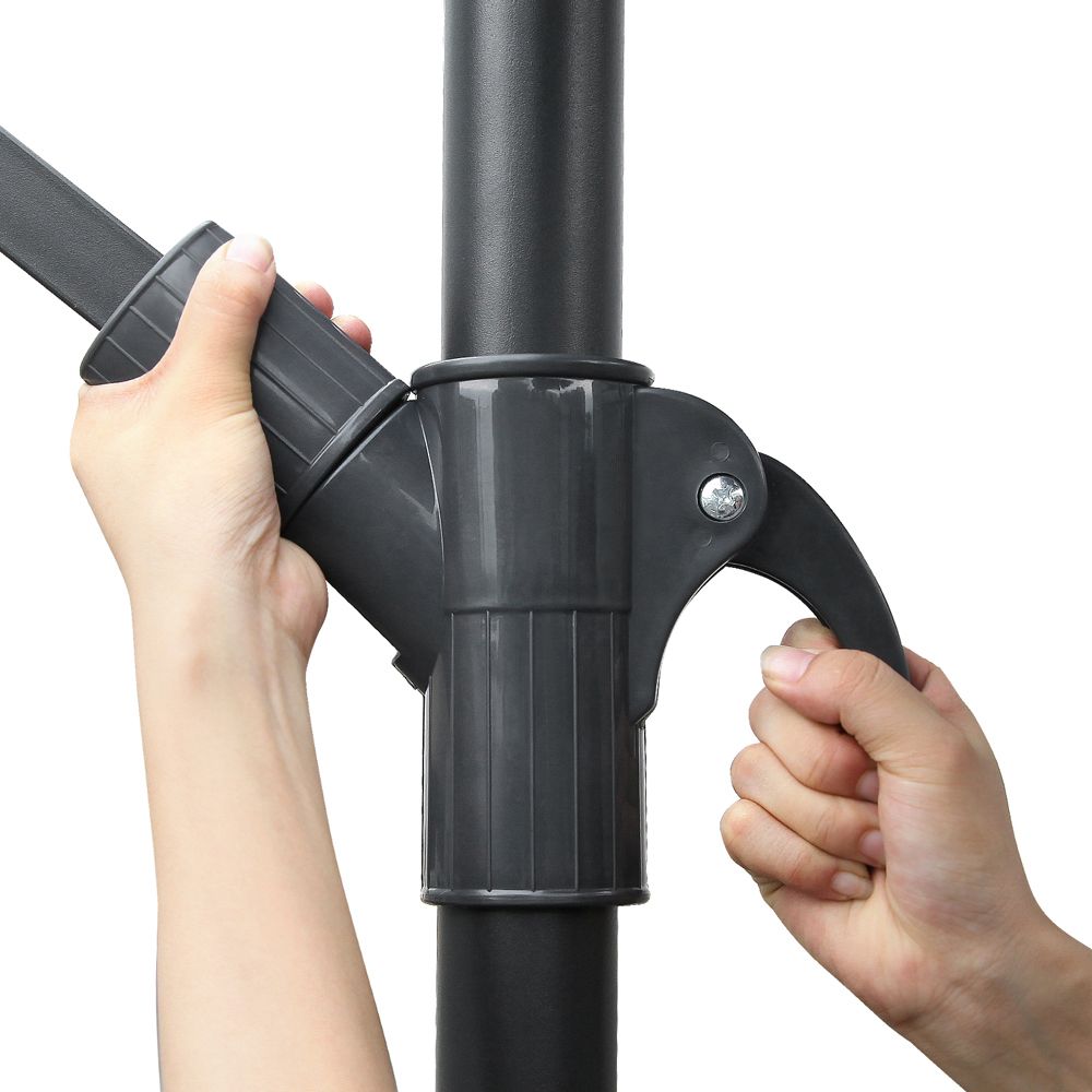 Instahut 3m Outdoor Umbrella Cantilever Beach Garden Patio Black - Image 8