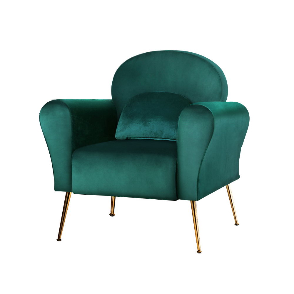 Artiss Armchair Green Velvet Caroline - Image 2