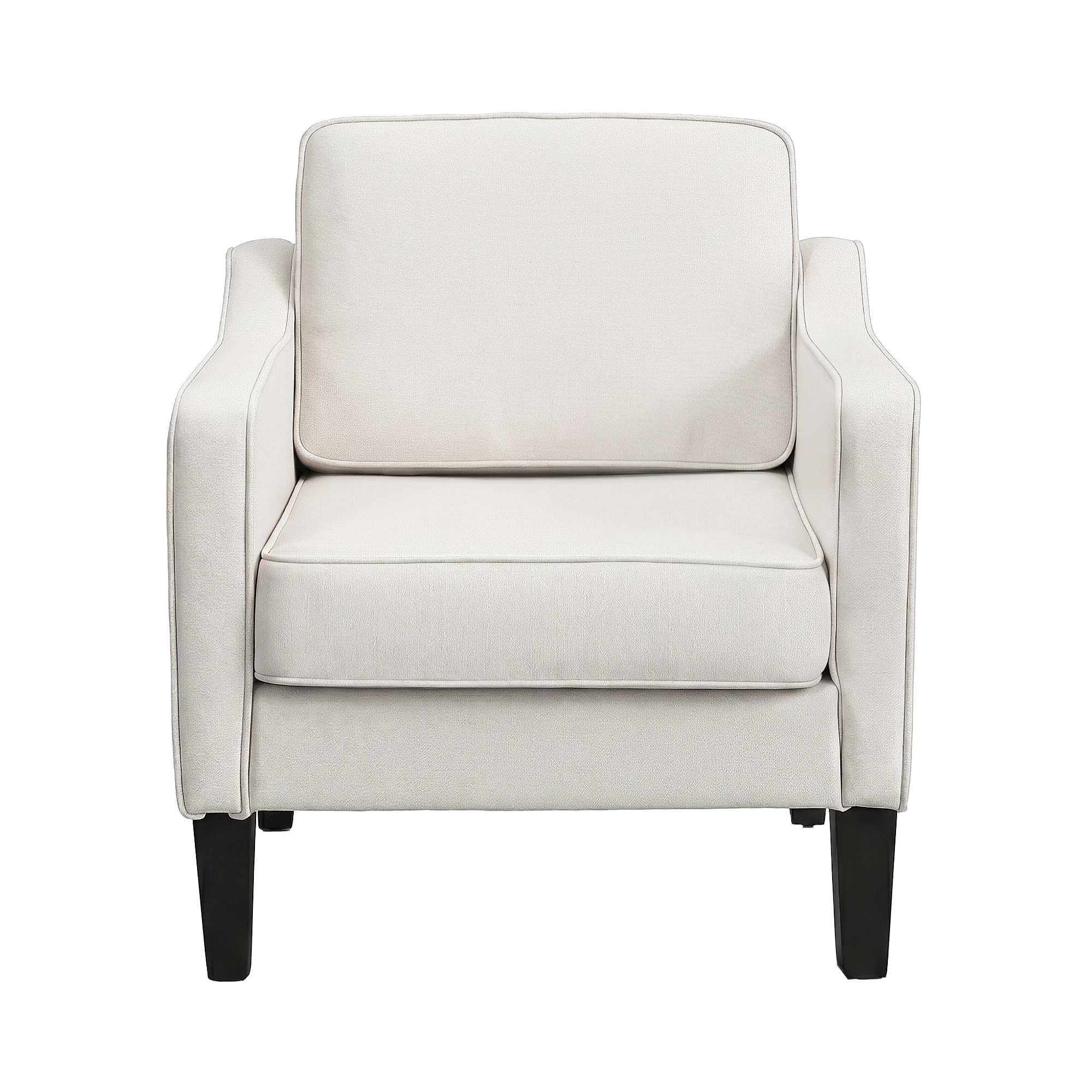 Artiss Armchair Lounge Accent Chair Linen Fabric Beige - Image 3