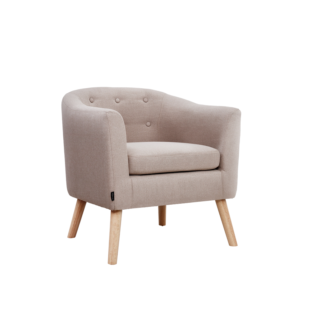 Artiss Armchair Tub Chair Beige Adora - Image 7