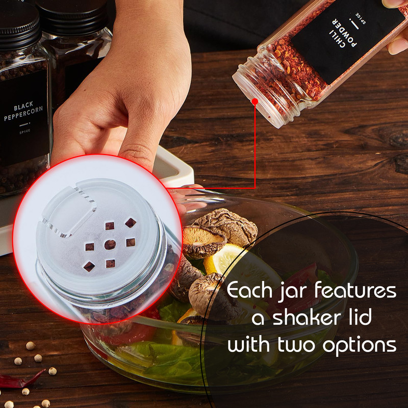 Hivvago 24-Pack 120ml Glass Spice Jars – Airtight Storage with Lids & Labels - Image 7