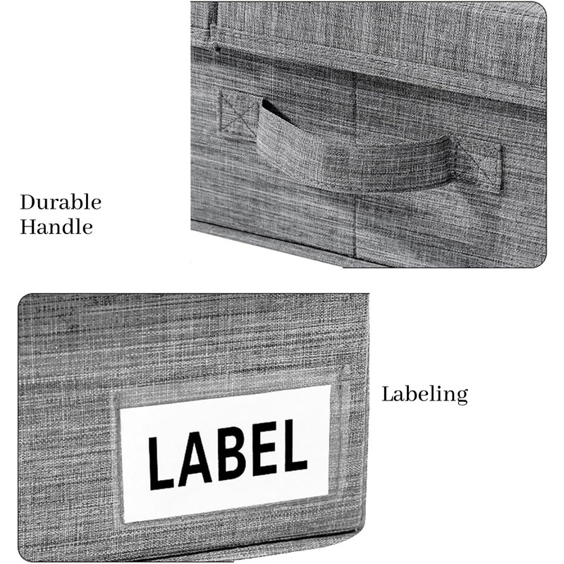 Hivvago Underbed Storage Container – Foldable Box with Lids & Label Pocket - Image 5