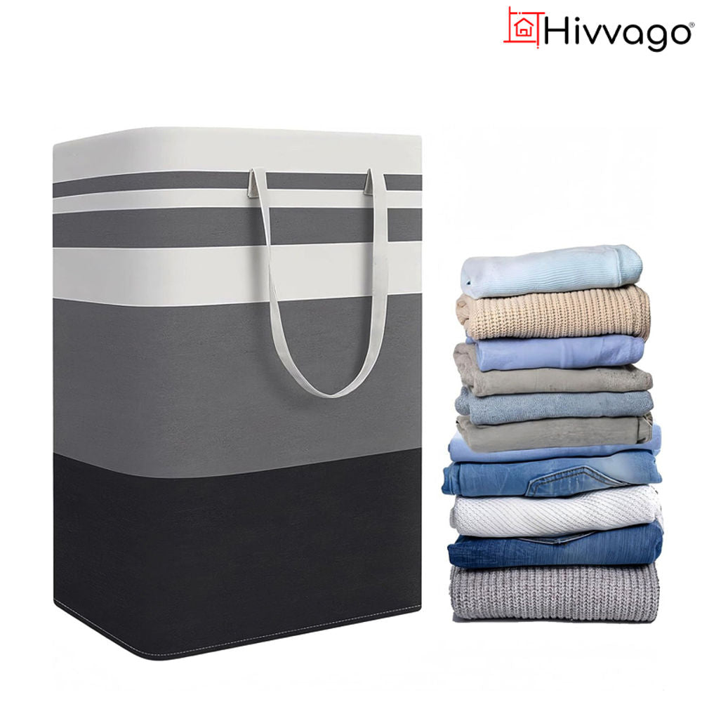 Hivvago 2-Pack Large Waterproof Laundry Baskets with Handles - Image 1