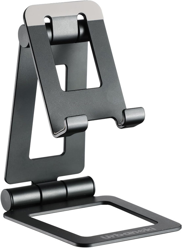 Urbanoki Portable Phone Tablet Stand Dual Folding Desk Travel Cradle Dock - Image 1