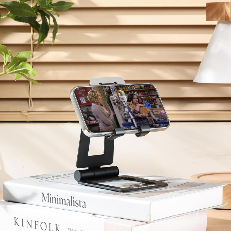 Urbanoki Portable Phone Tablet Stand Dual Folding Desk Travel Cradle Dock - Image 3