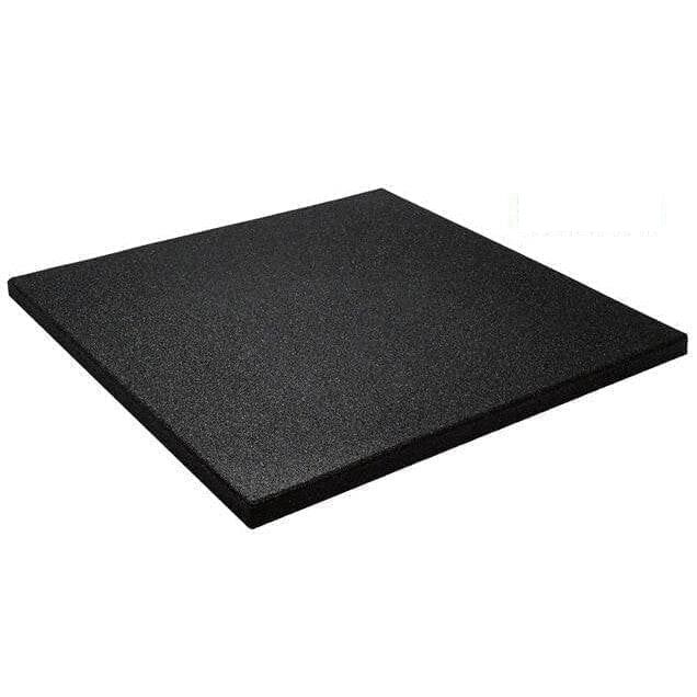 Rubber Gym Mats - Plain Black (15mmx1mx1m) - Image 2