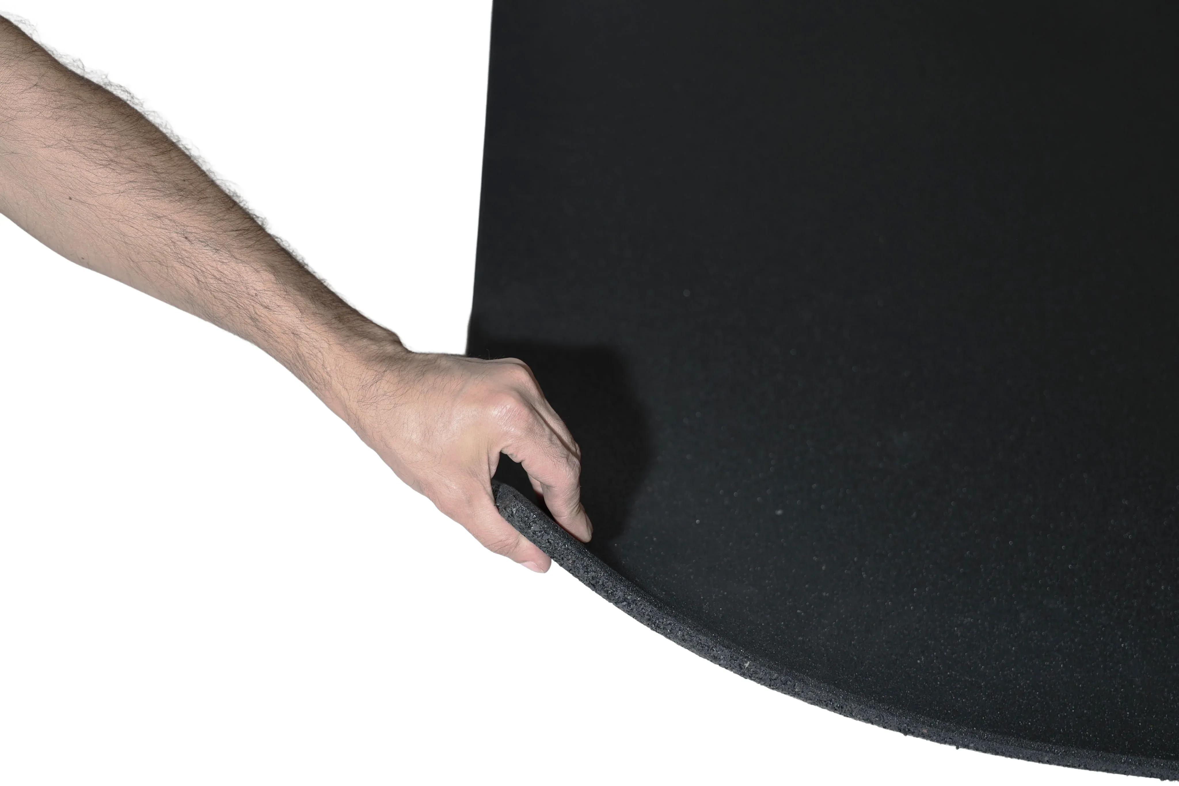 Rubber Gym Mats - Plain Black (15mmx1mx1m) - Image 3