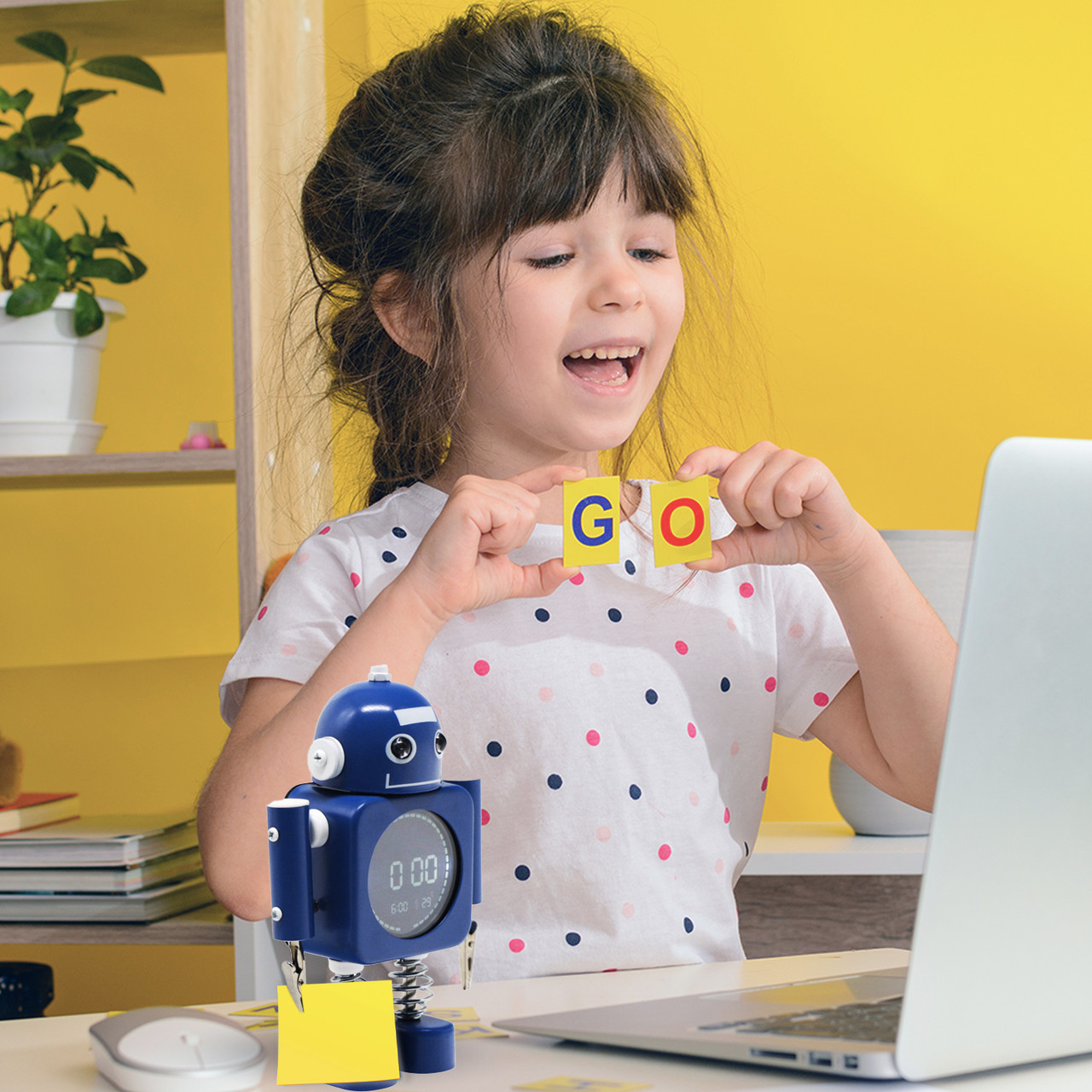 Laser Kids Robot Alarm Clock - Blue - Image 3