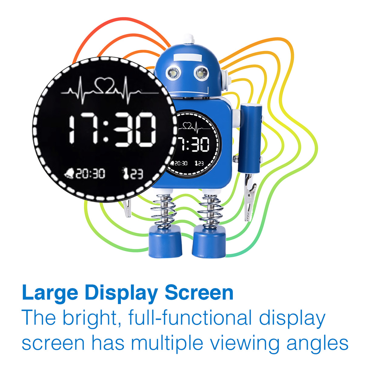 Laser Kids Robot Alarm Clock - Blue - Image 4