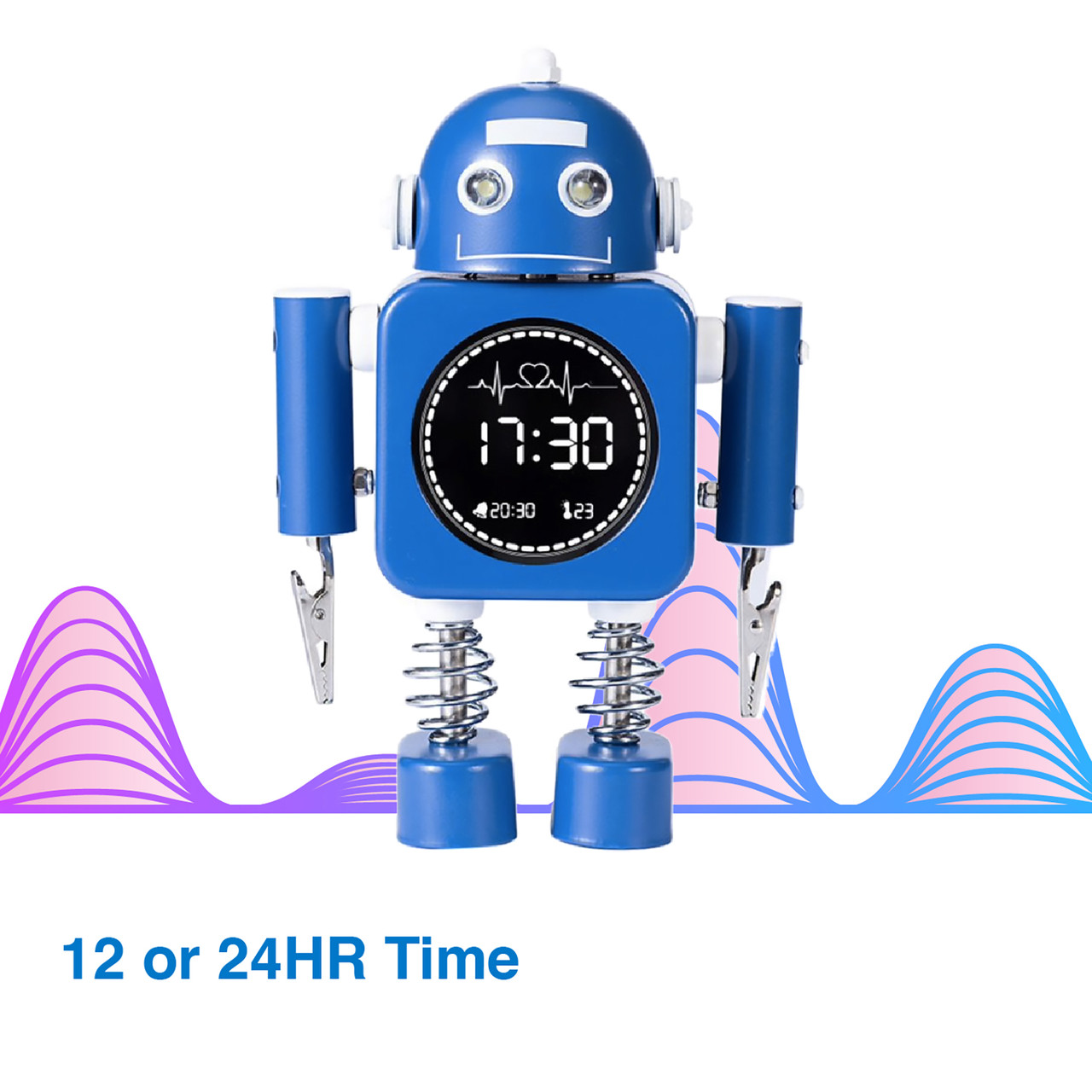 Laser Kids Robot Alarm Clock - Blue - Image 5