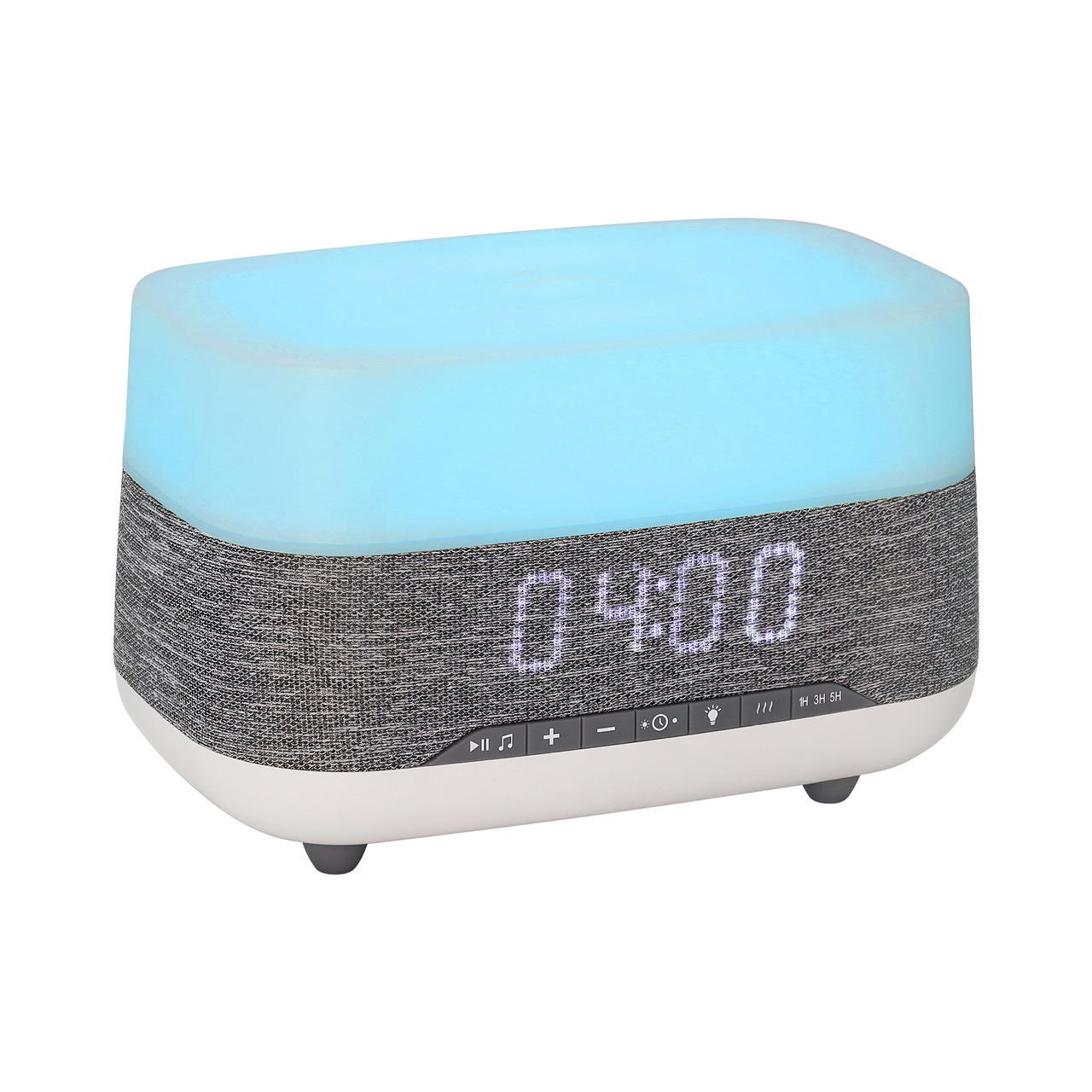Laser Ambient Diffuser Clock Radio with Bluetooth Speaker & Light - Image 1