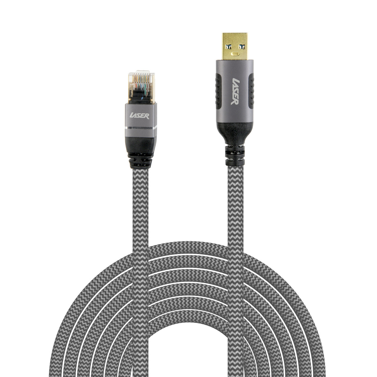 Laser USB-A to RJ45 Male Cable for Compatible Devices - 2m - Image 1