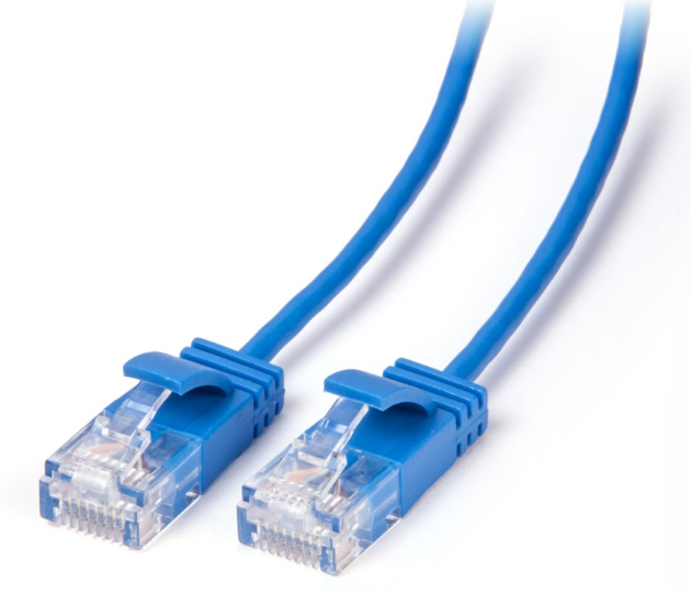 Ultra Slim Cat6 Network Cable Blue 1M - Image 1