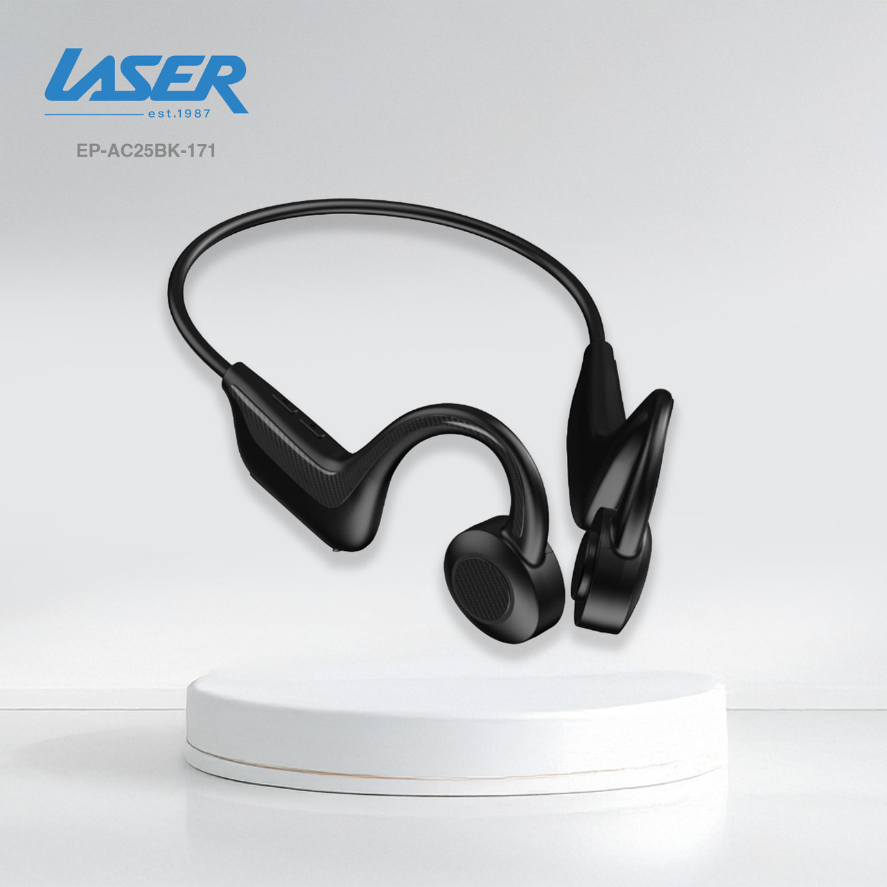 Laser Wireless Open Ear Earphones Black - Image 8