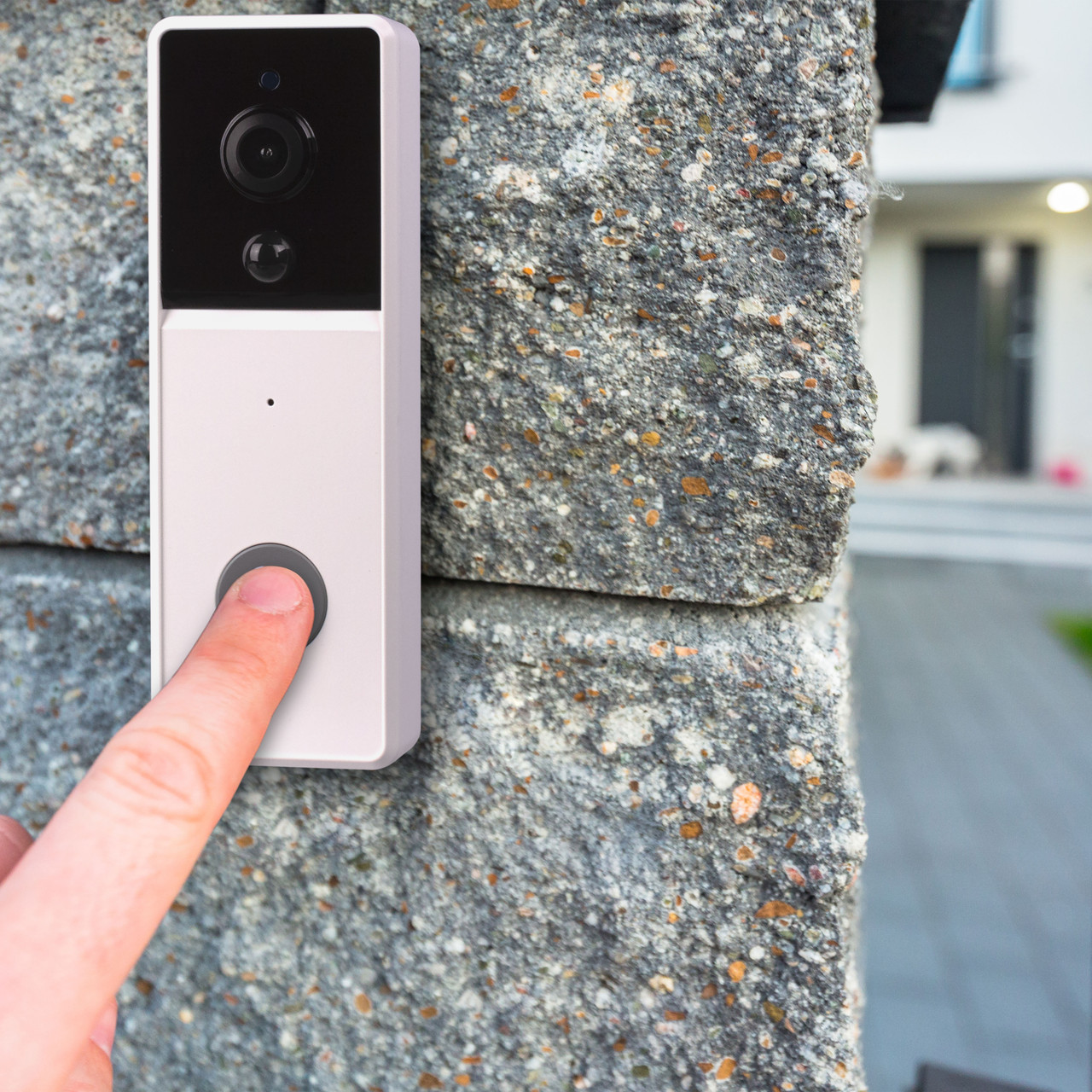 Laser Smart Full HD Video Doorbell White with Chime - Image 2