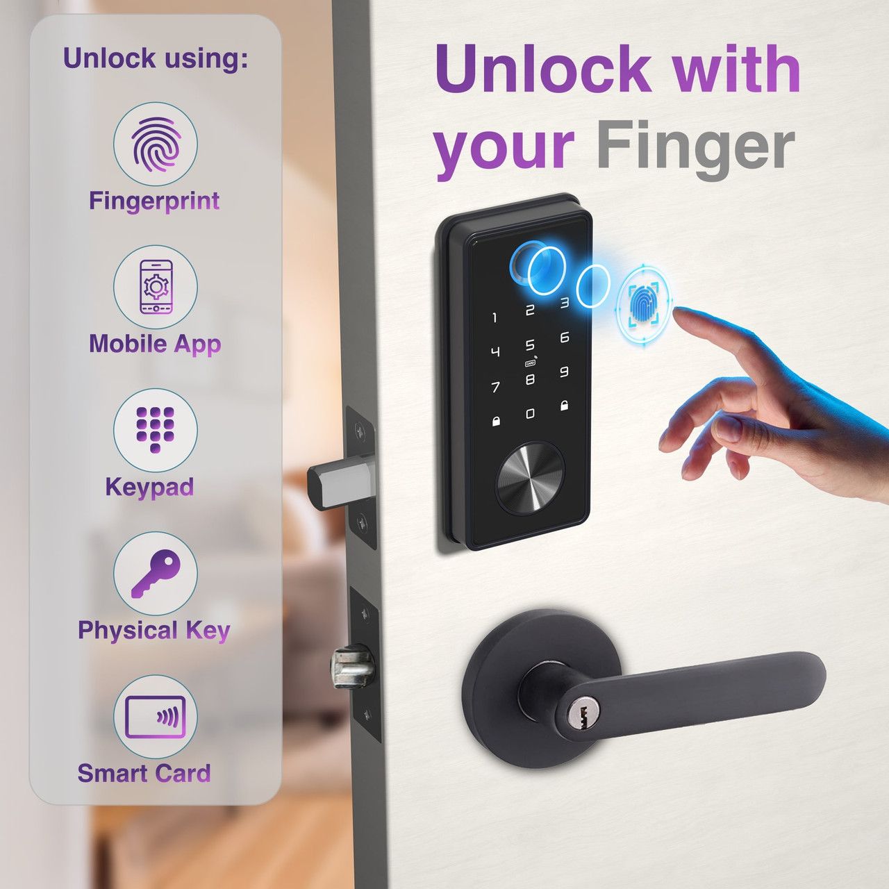 Laser Smart Home Smart Deadbolt Keyless Entry - Image 2