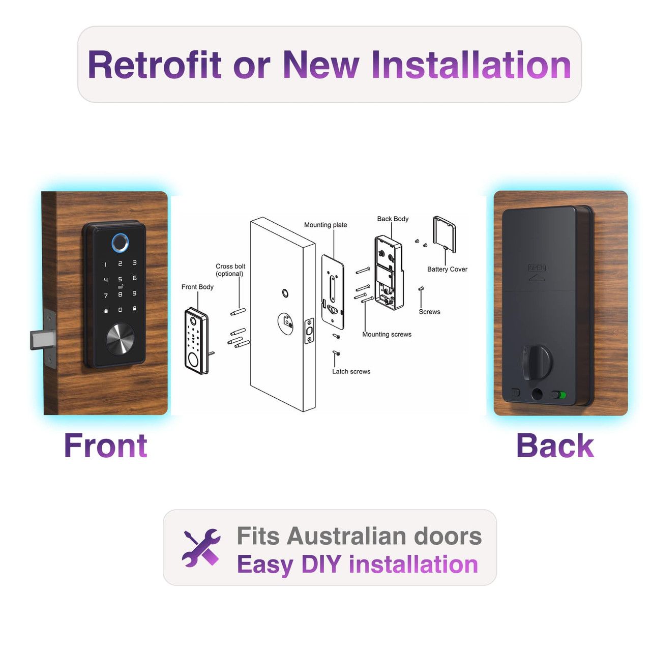 Laser Smart Home Smart Deadbolt Keyless Entry - Image 7