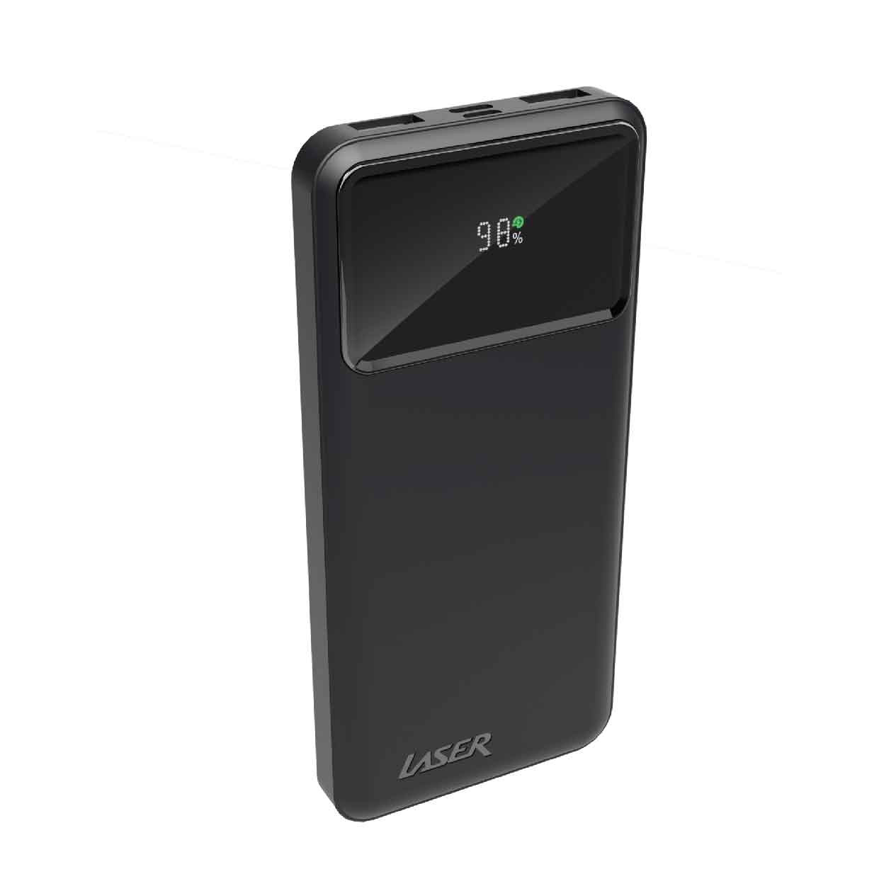 Laser 10000mAh Powerbank 18W PD with LED Indicator Black - Image 1
