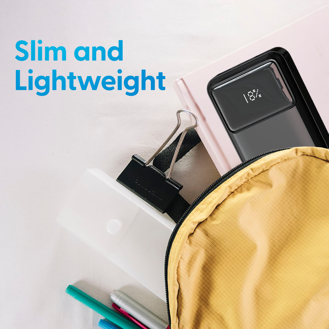 Laser 10000mAh Powerbank 18W PD with LED Indicator Black - Image 2