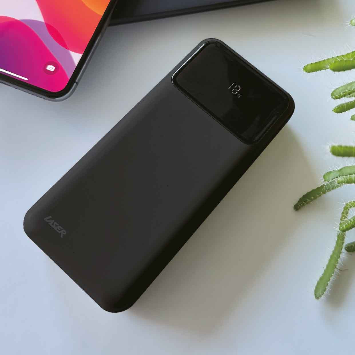 Laser 10000mAh Powerbank 18W PD with LED Indicator Black - Image 7